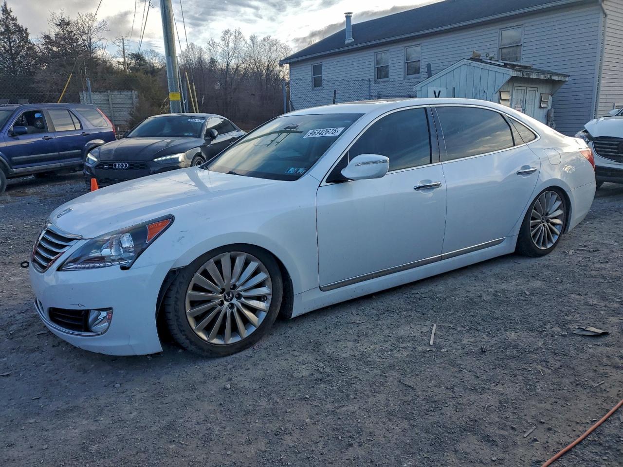 2015 Hyundai Equus Signature White vin: KMHGH4JH8FU093043