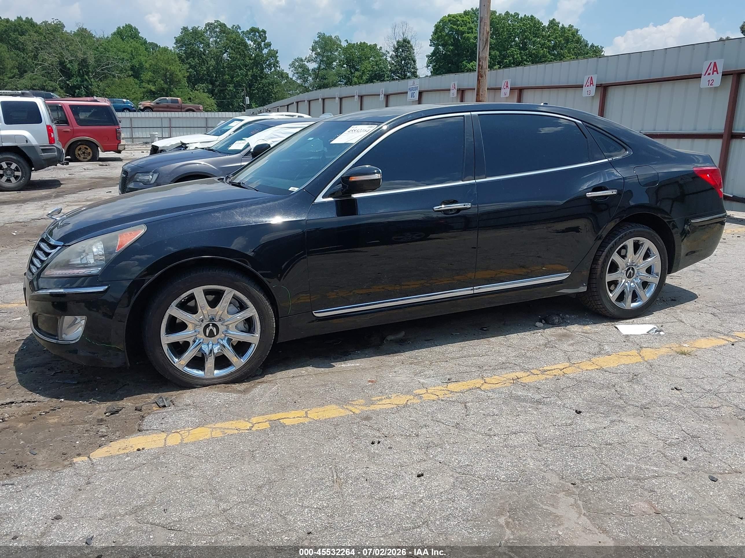 2013 Hyundai Equus Signature Black vin: KMHGH4JH9DU071856