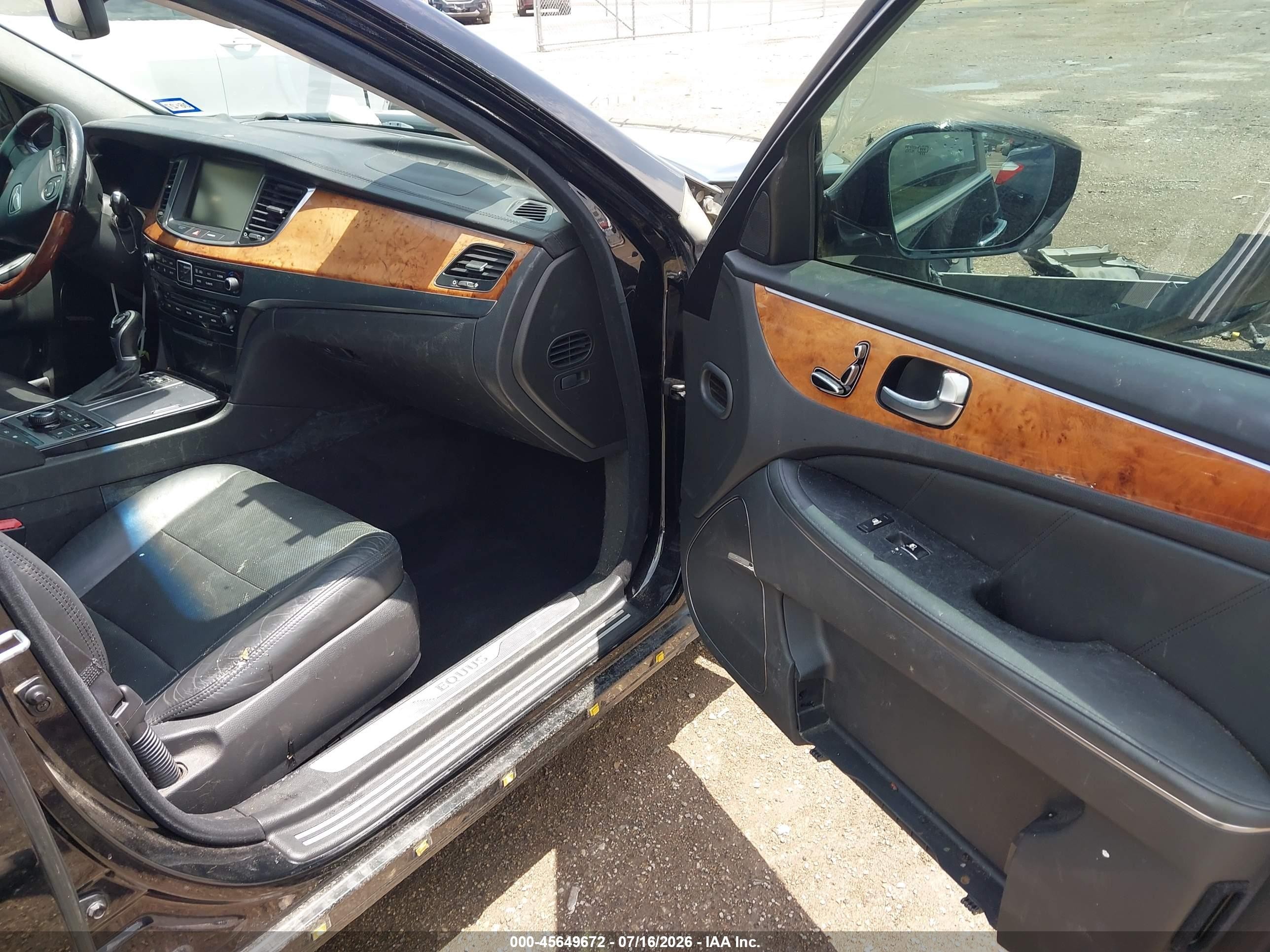 2014 Hyundai Equus Signature Black vin: KMHGH4JHXEU073990