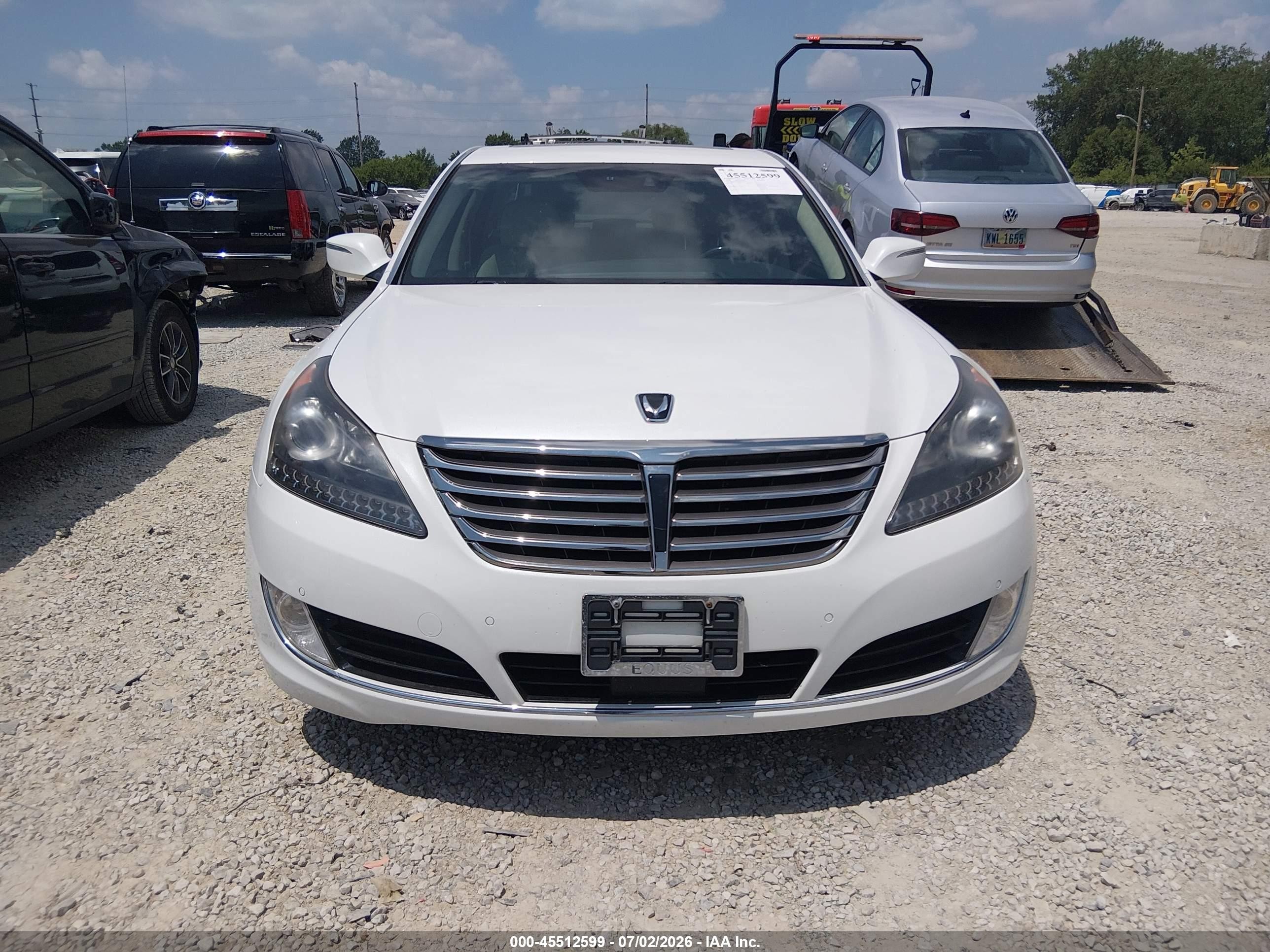 2014 Hyundai Equus Signature White vin: KMHGH4JHXEU077392