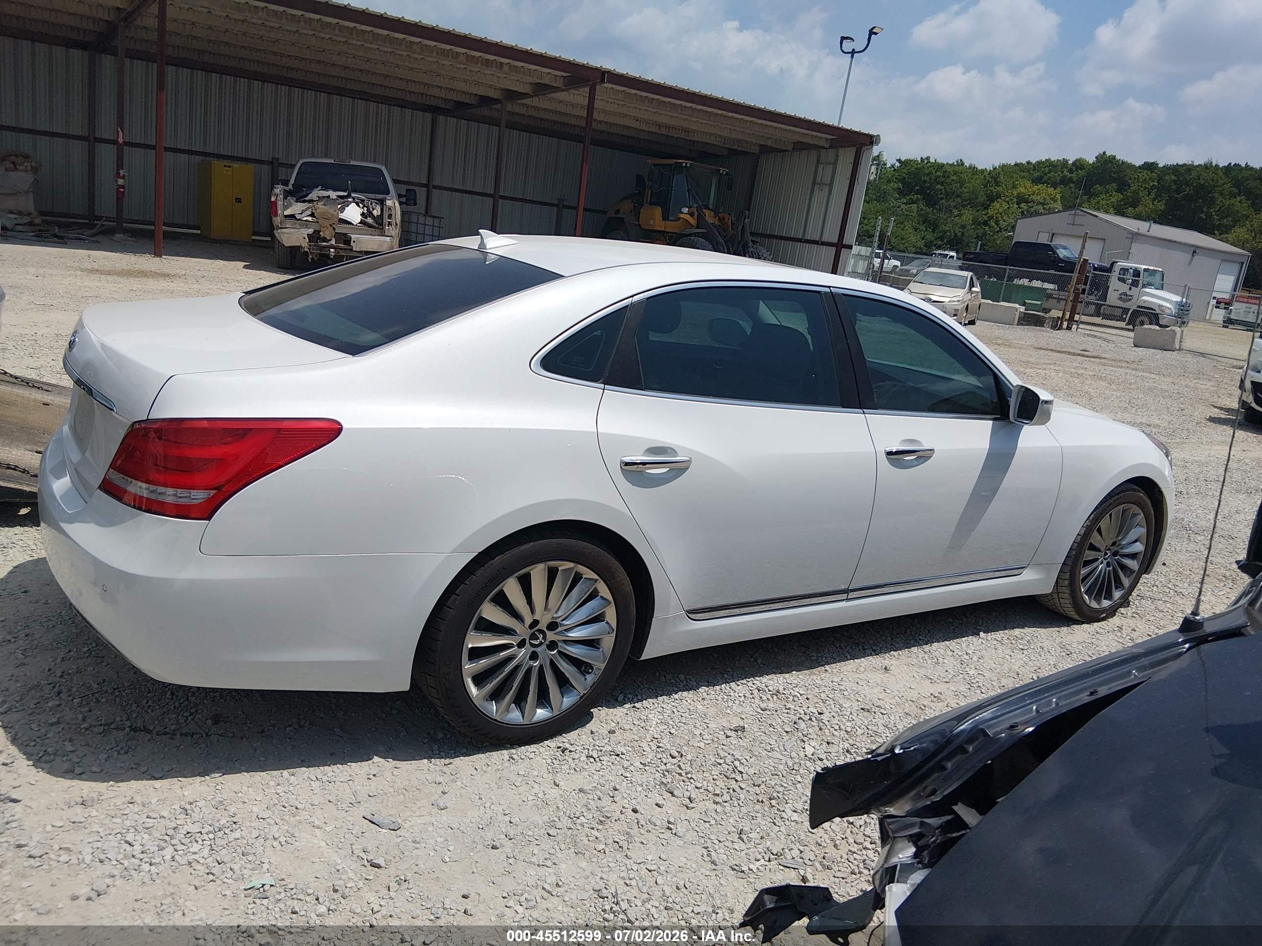 2014 Hyundai Equus Signature White vin: KMHGH4JHXEU077392