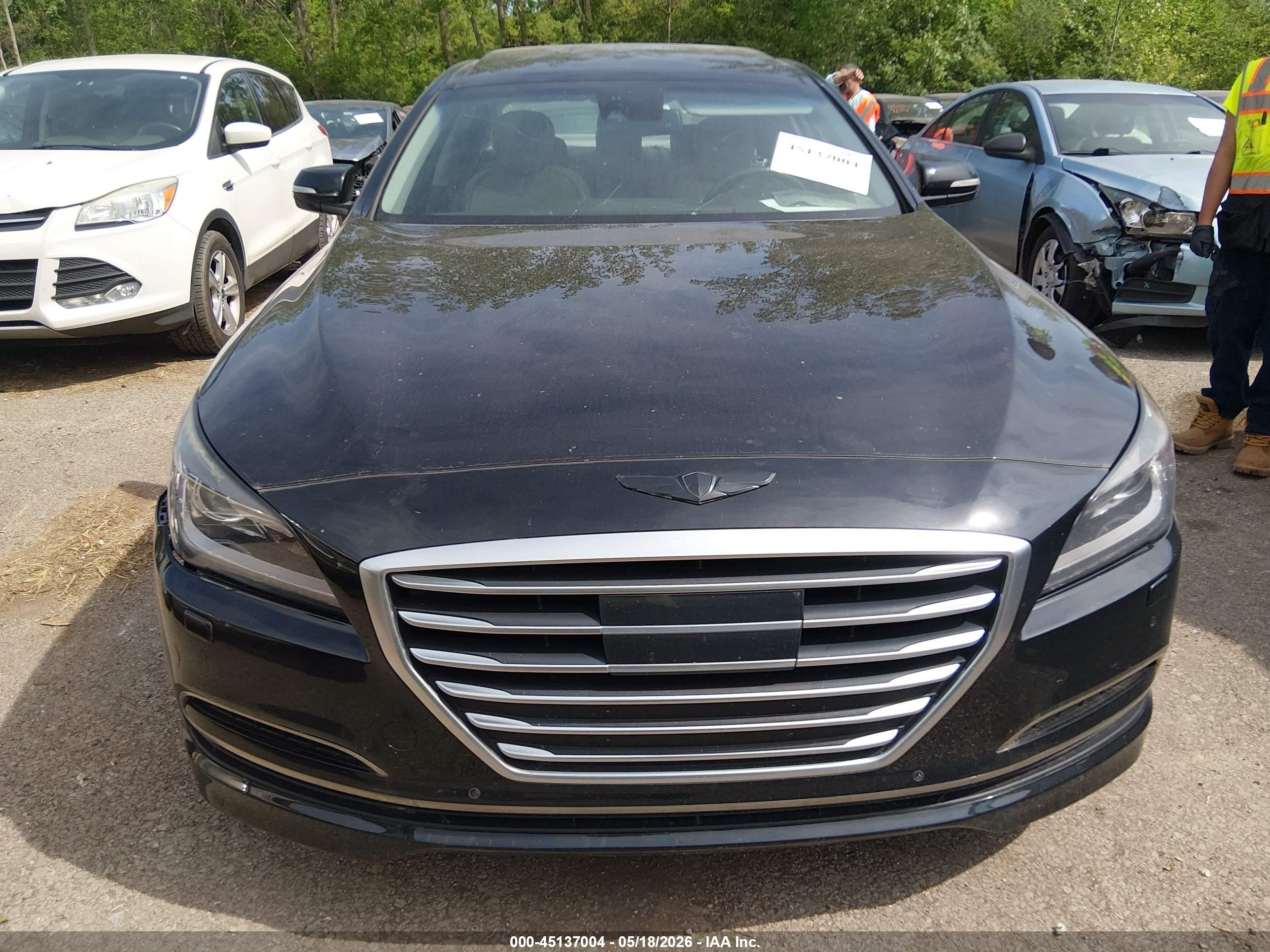 2015 Hyundai Genesis 3.8 Black vin: KMHGN4JE0FU032848