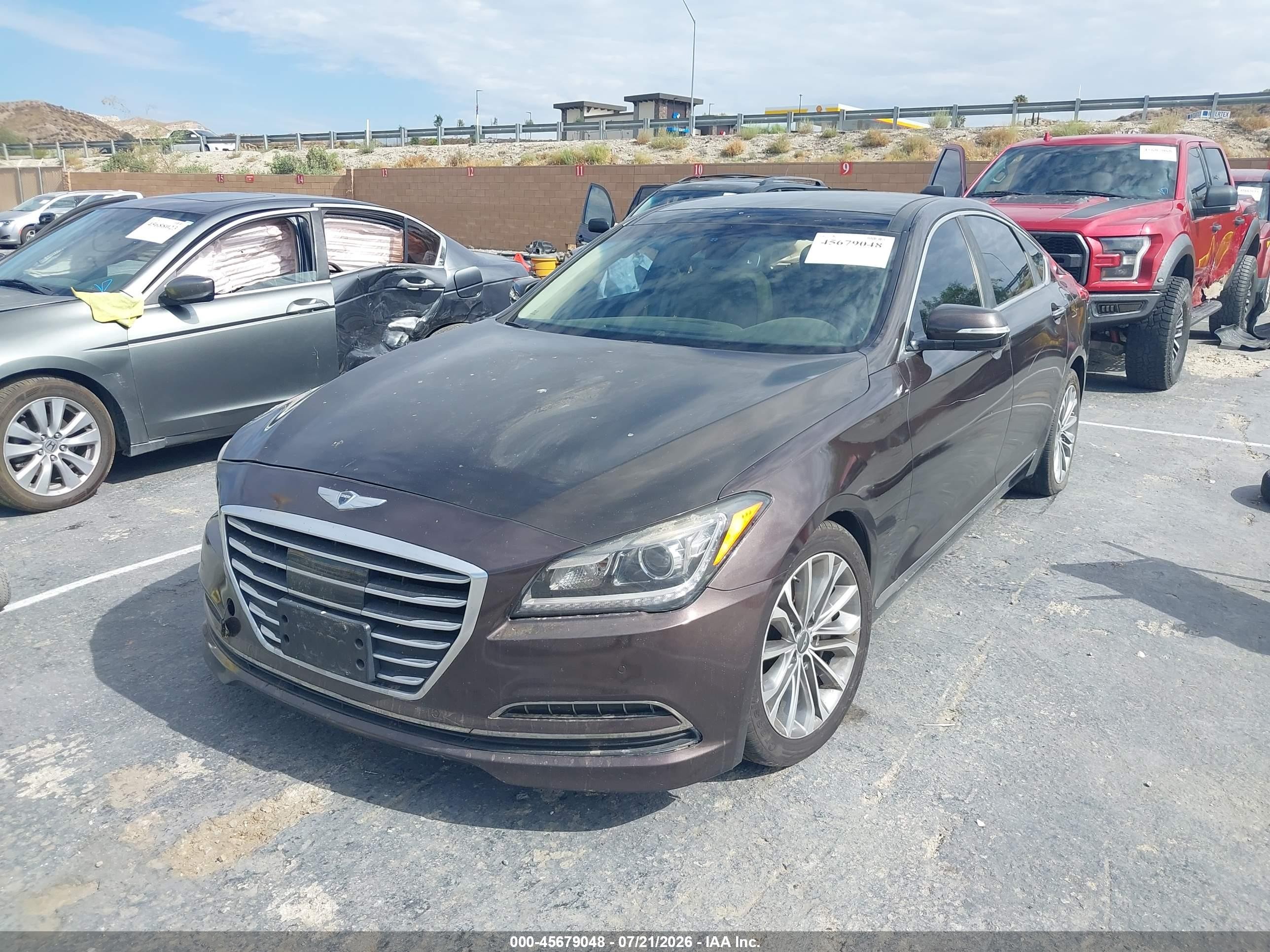 2015 Hyundai Genesis 3.8 Black vin: KMHGN4JE0FU047141
