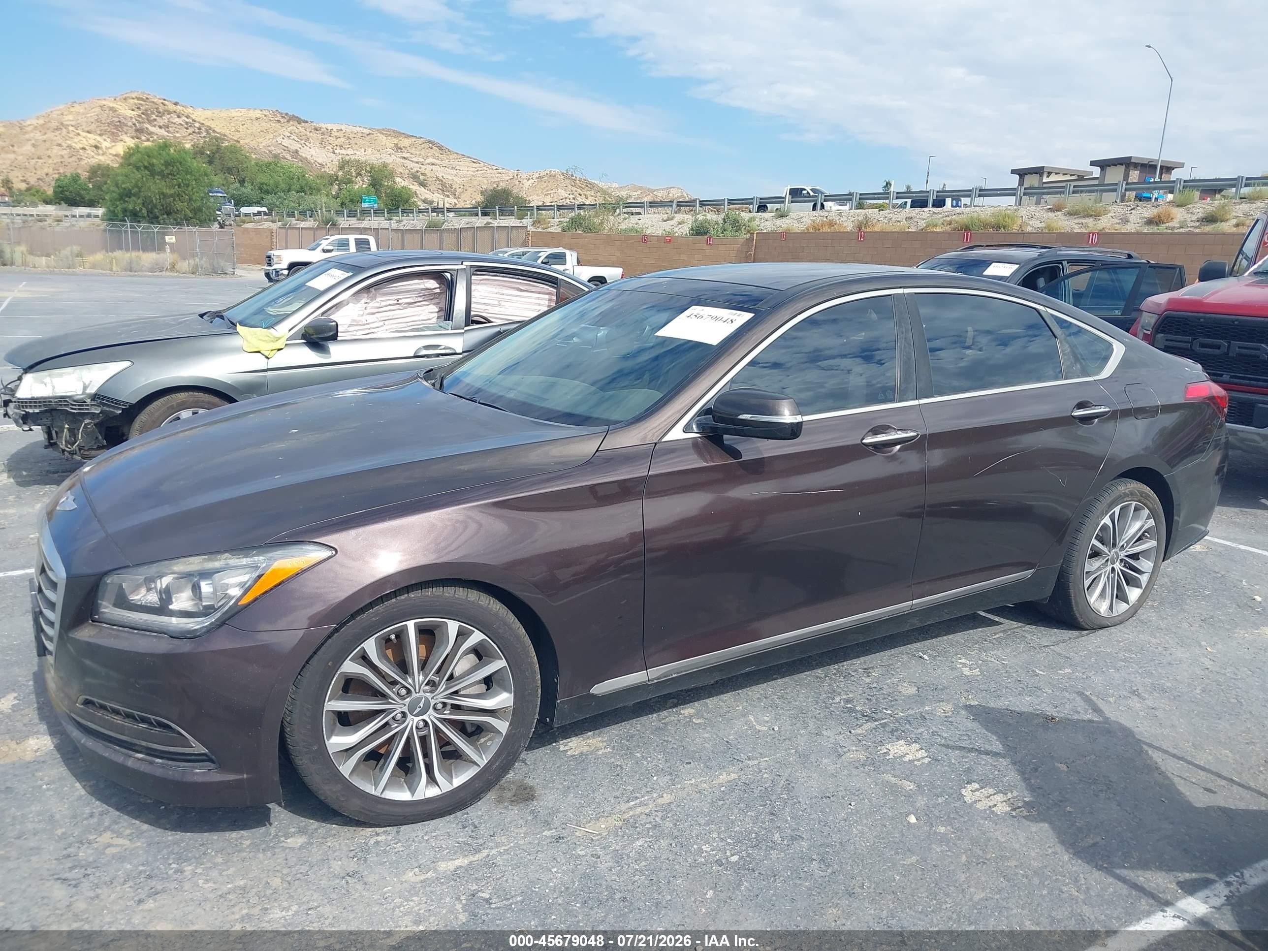 2015 Hyundai Genesis 3.8 Black vin: KMHGN4JE0FU047141