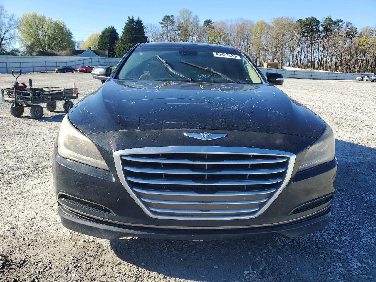 2015 Hyundai Genesis 3.8l Black vin: KMHGN4JE0FU101702