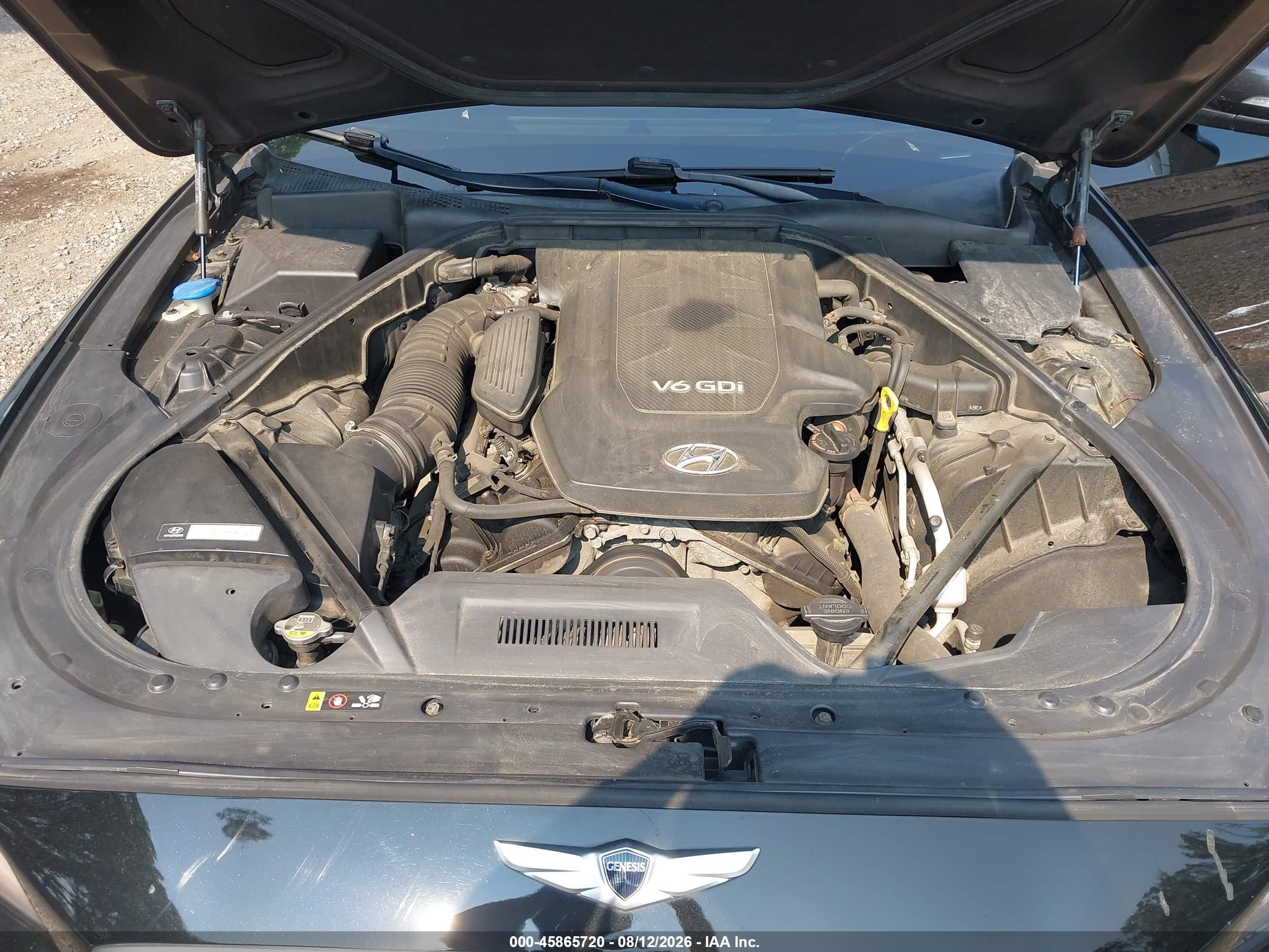 2015 Hyundai Genesis 3.8 Black vin: KMHGN4JE1FU022894