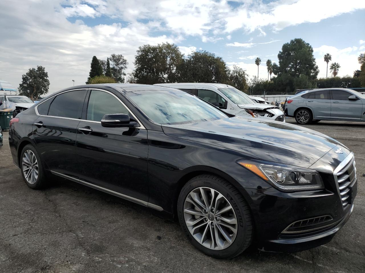 2015 Hyundai Genesis 3.8l Black vin: KMHGN4JE1FU025715
