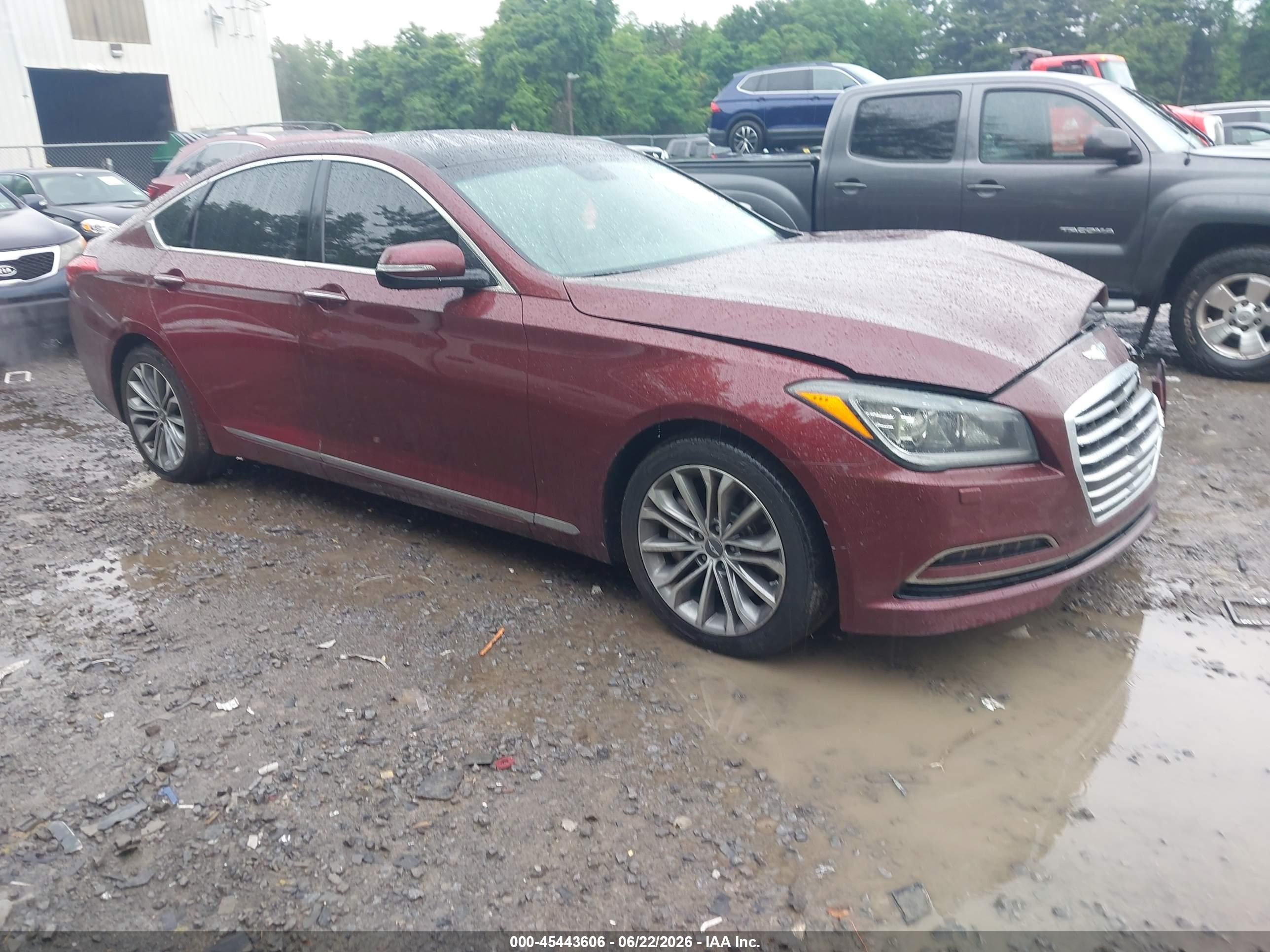2015 Hyundai Genesis 3.8 Red vin: KMHGN4JE1FU028338