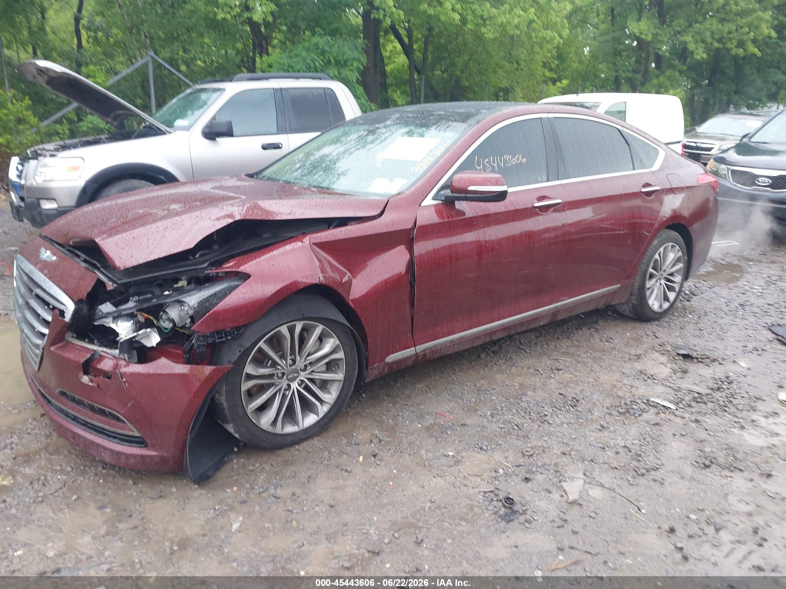 2015 Hyundai Genesis 3.8 Red vin: KMHGN4JE1FU028338