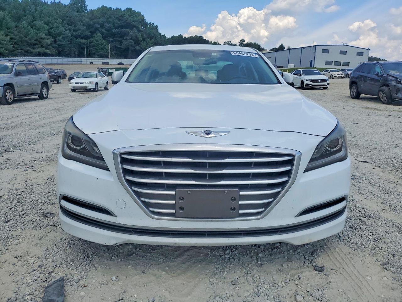 2015 Hyundai Genesis 3.8l White vin: KMHGN4JE1FU044572