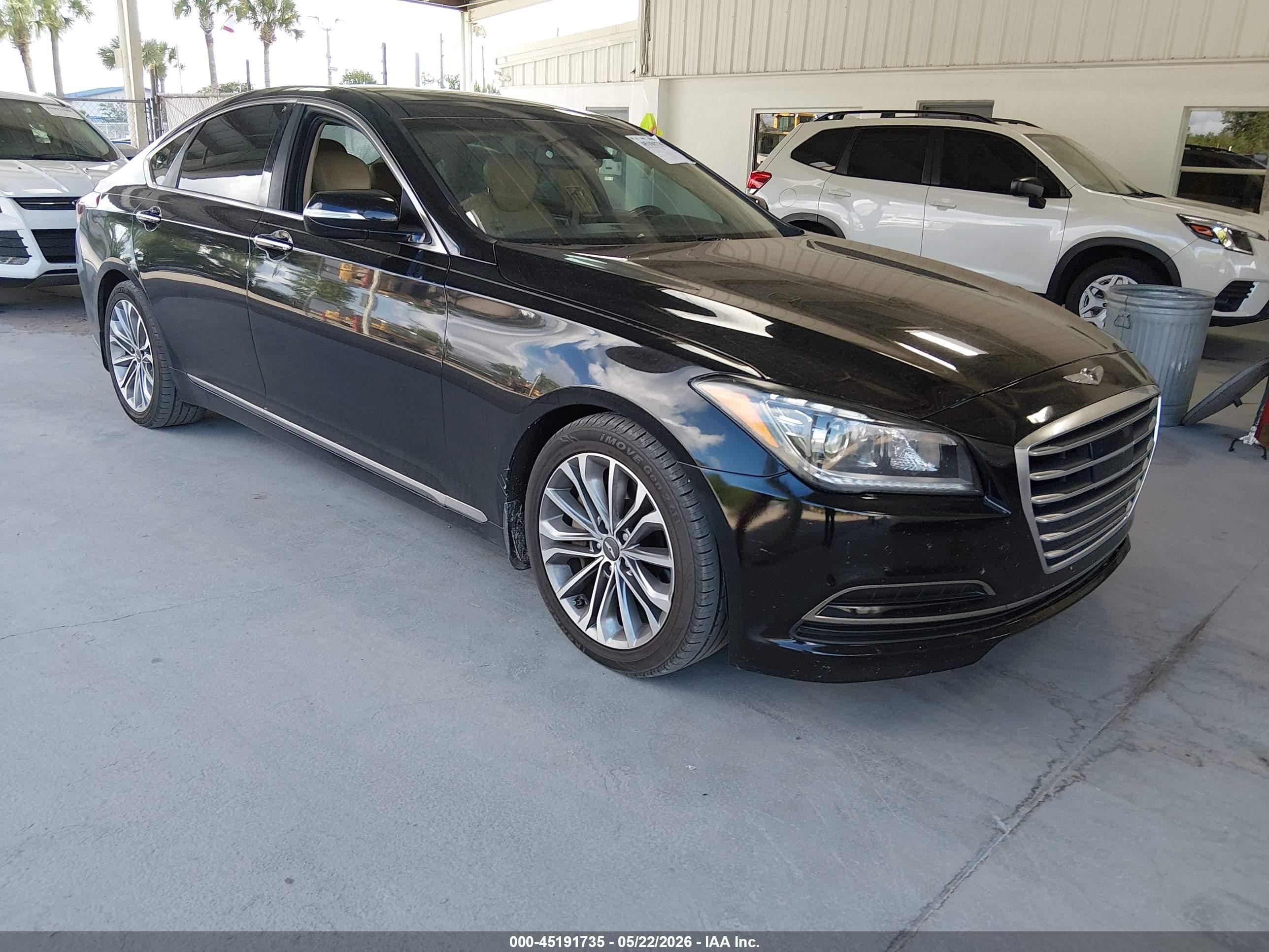 2015 Hyundai Genesis 3.8 Черный vin: KMHGN4JE1FU055099
