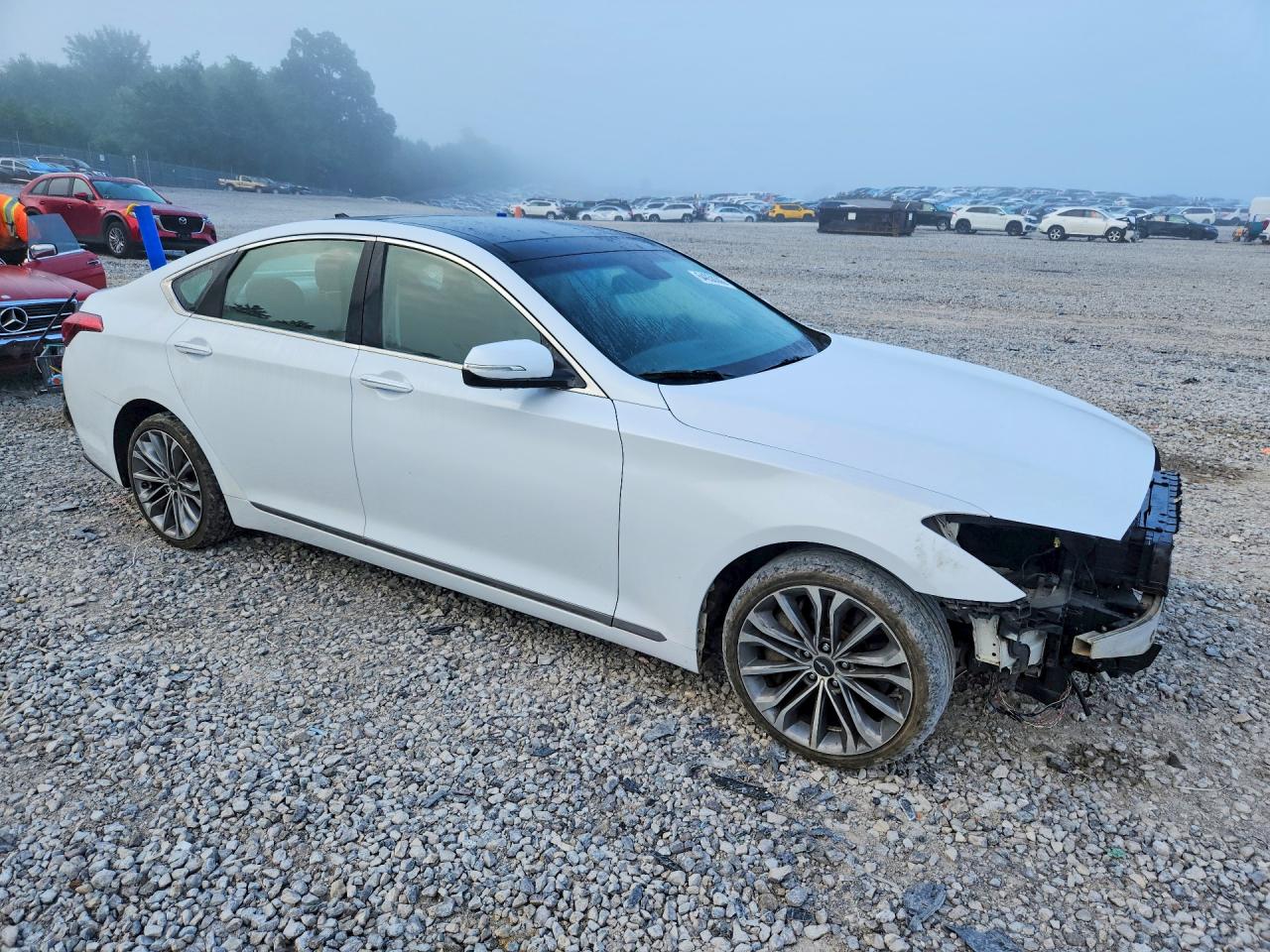 2015 Hyundai Genesis 3.8l White vin: KMHGN4JE1FU058021