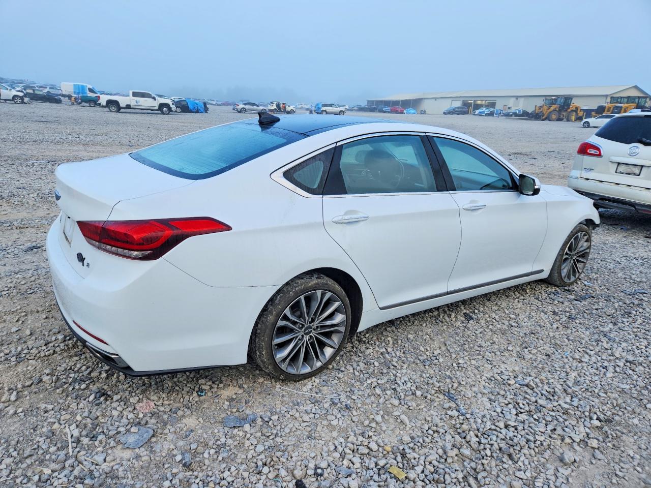 2015 Hyundai Genesis 3.8l White vin: KMHGN4JE1FU058021