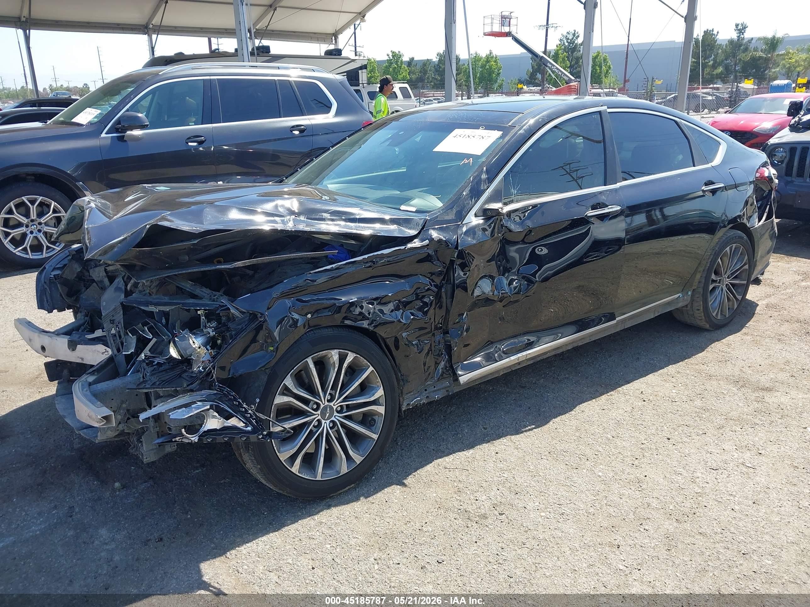 2015 Hyundai Genesis 3.8 Black vin: KMHGN4JE1FU093562