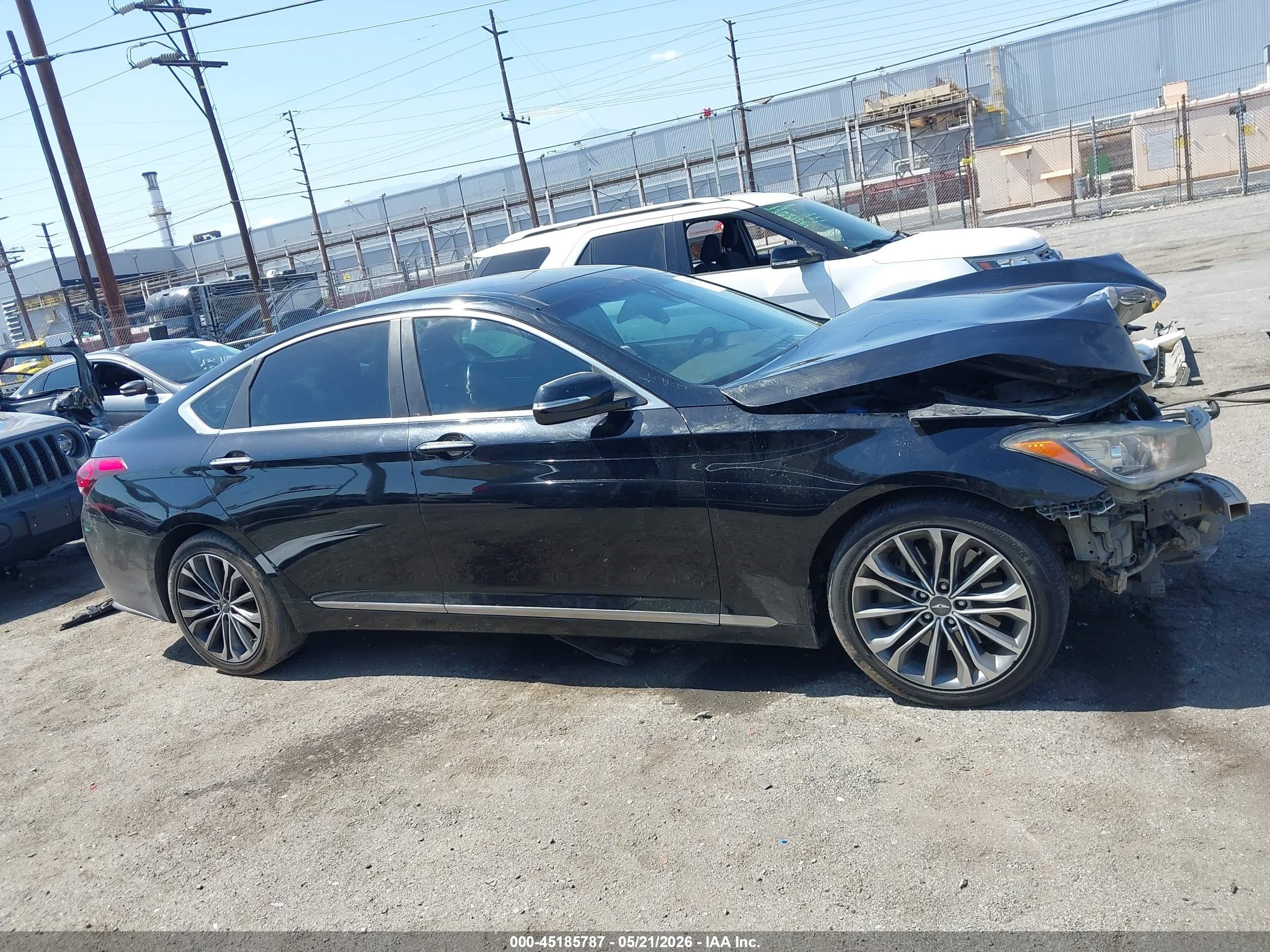 2015 Hyundai Genesis 3.8 Black vin: KMHGN4JE1FU093562