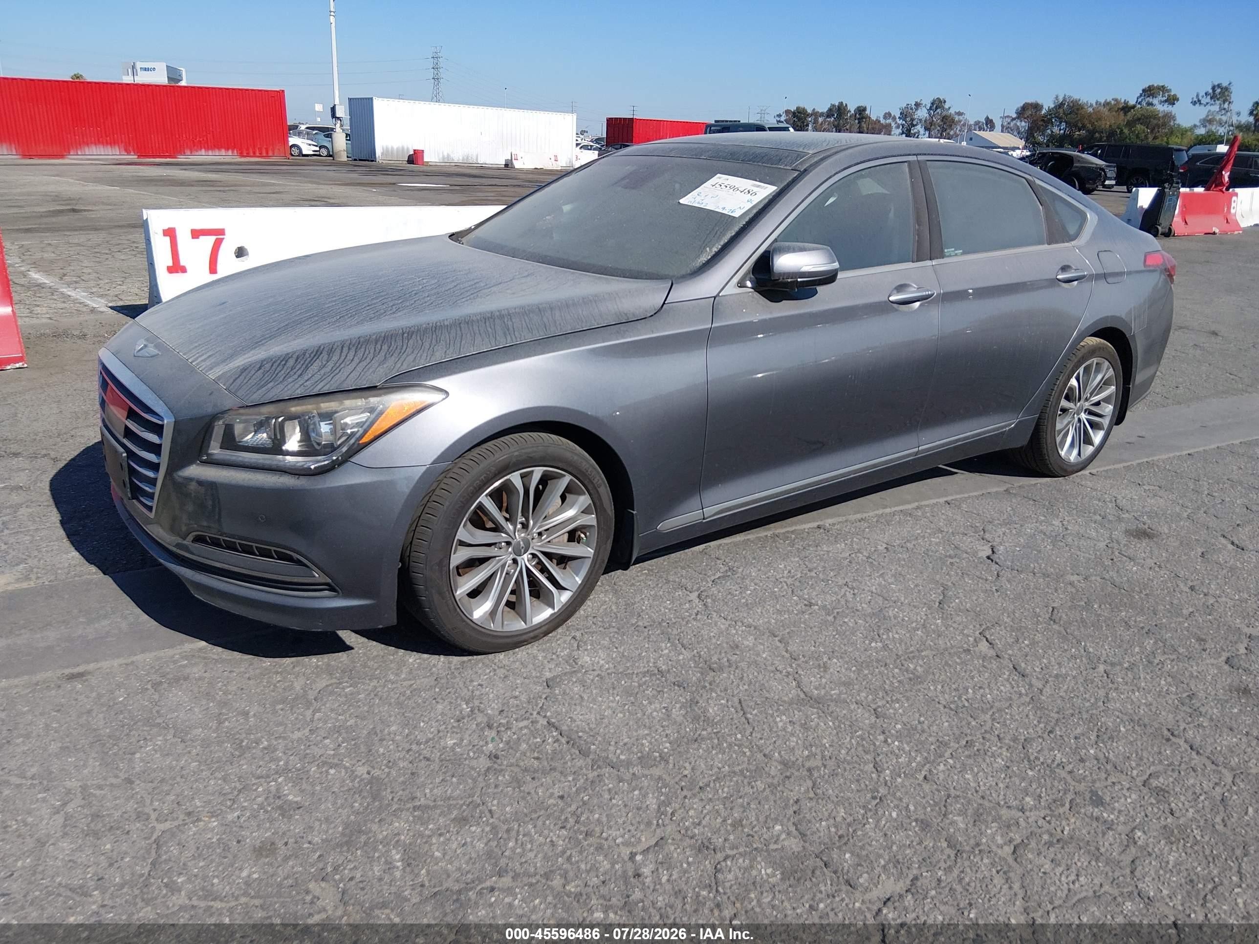 2015 Hyundai Genesis 3.8 Gray vin: KMHGN4JE1FU096249