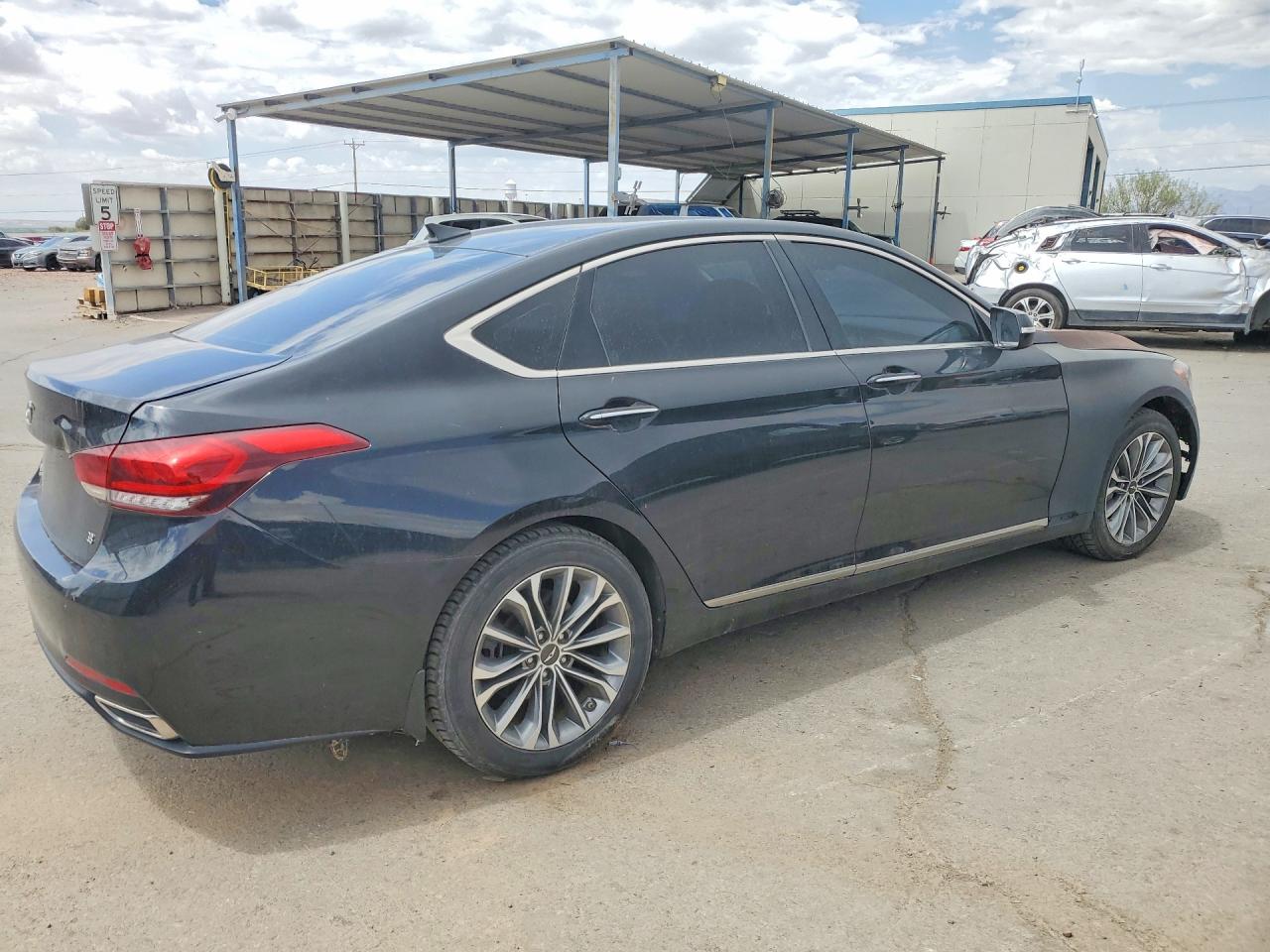 2016 Hyundai Genesis 3.8l Black vin: KMHGN4JE1GU128232