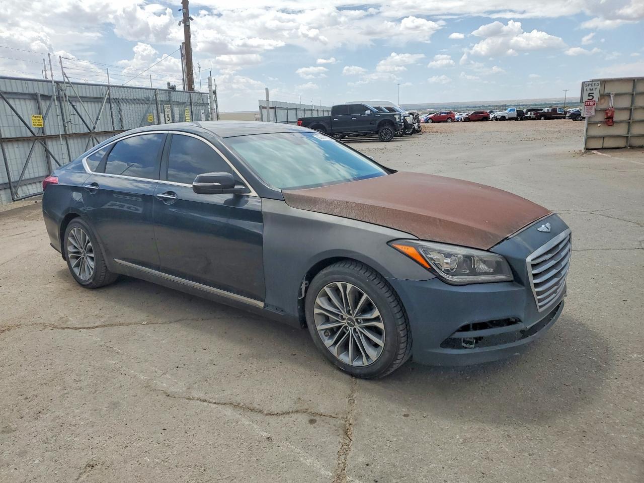 2016 Hyundai Genesis 3.8l Black vin: KMHGN4JE1GU128232