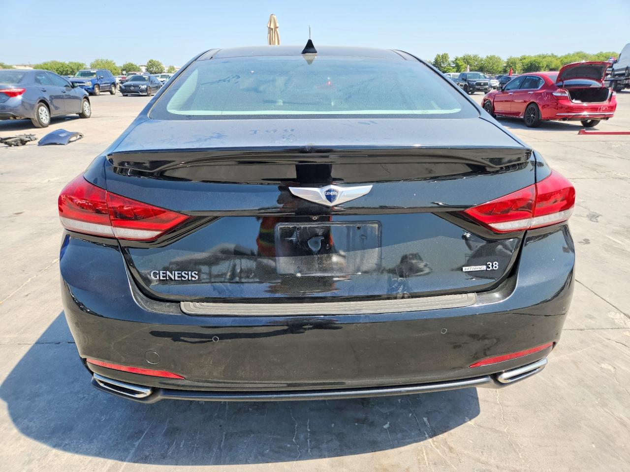 2015 Hyundai Genesis 3.8l Black vin: KMHGN4JE2FU029806