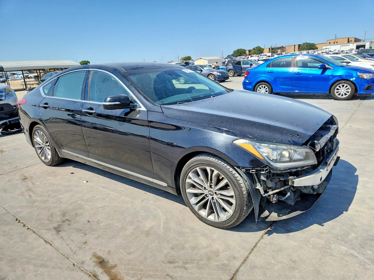 2015 Hyundai Genesis 3.8l Black vin: KMHGN4JE2FU029806