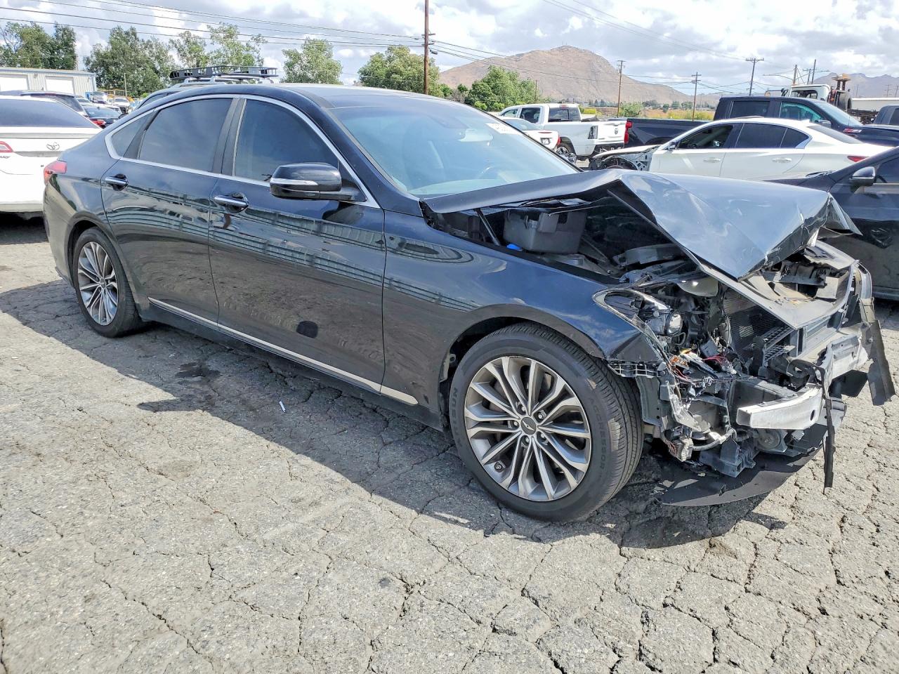 2015 Hyundai Genesis 3.8l Black vin: KMHGN4JE2FU030566