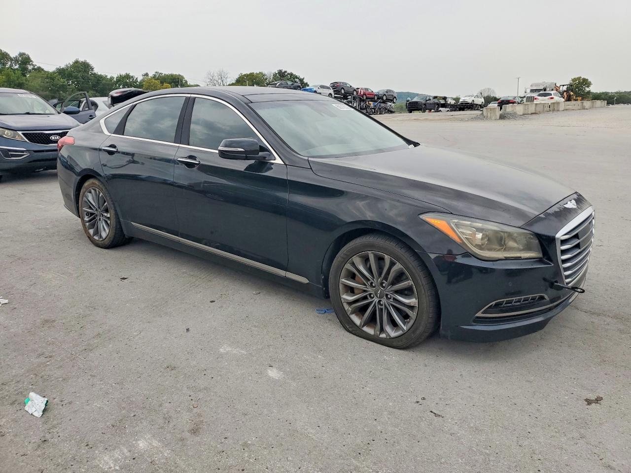 2015 Hyundai Genesis 3.8l Black vin: KMHGN4JE2FU032740
