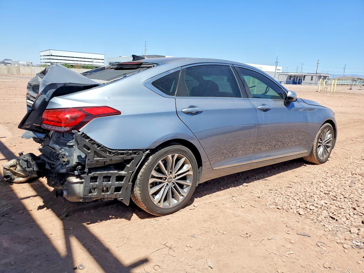 2015 Hyundai Genesis 3.8l Silver vin: KMHGN4JE2FU040305