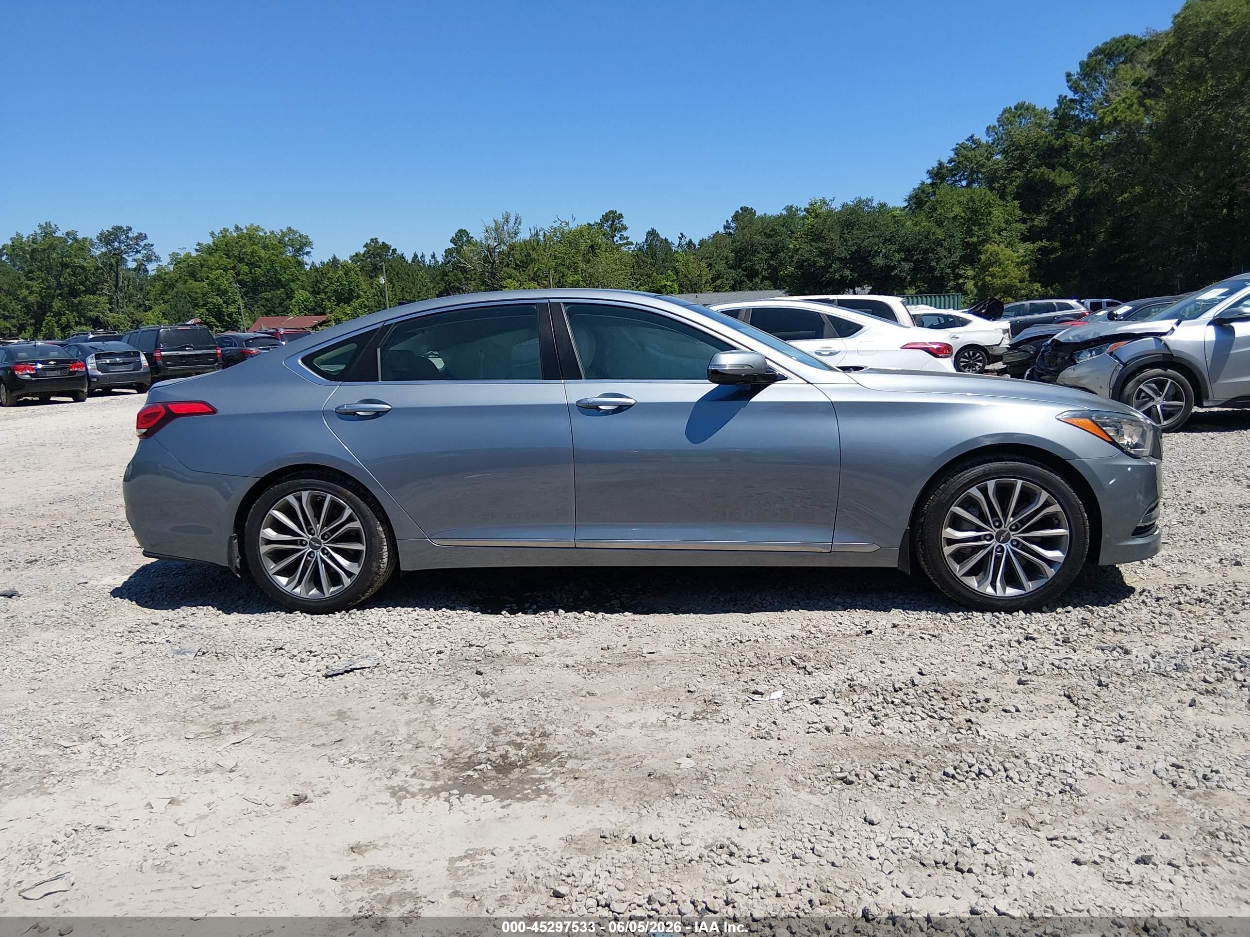 2015 Hyundai Genesis 3.8 Gray vin: KMHGN4JE2FU041566