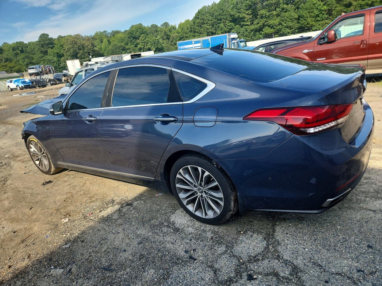 2015 Hyundai Genesis 3.8l Gray vin: KMHGN4JE2FU041793