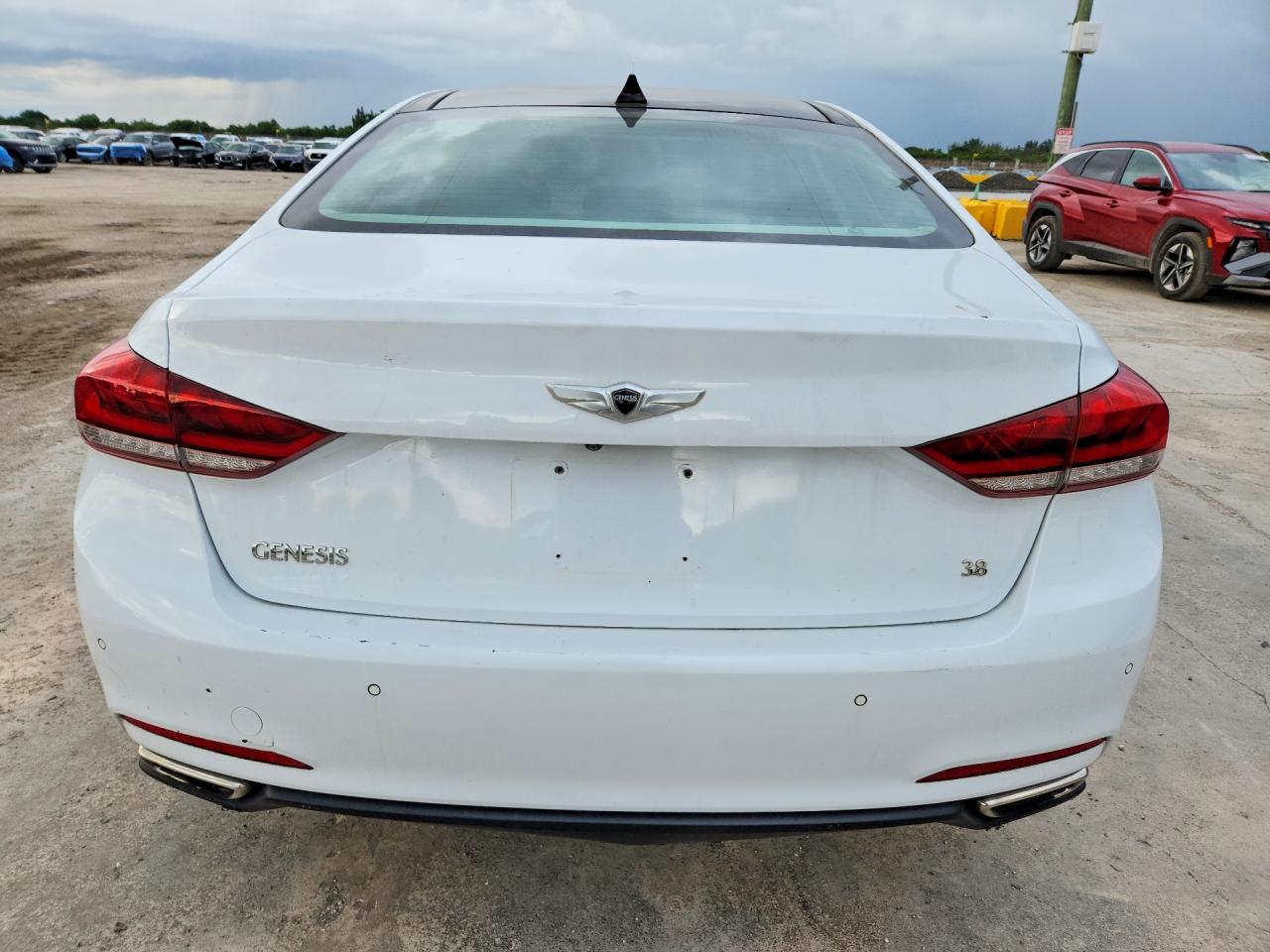 2015 Hyundai Genesis 3.8l White vin: KMHGN4JE2FU060876