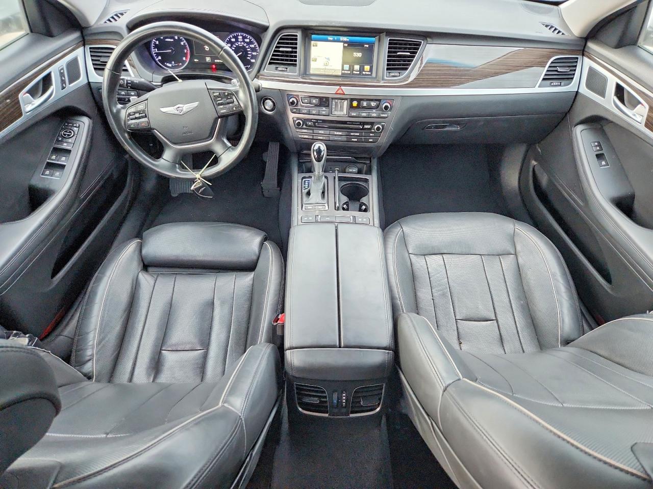 2015 Hyundai Genesis 3.8l White vin: KMHGN4JE2FU060876