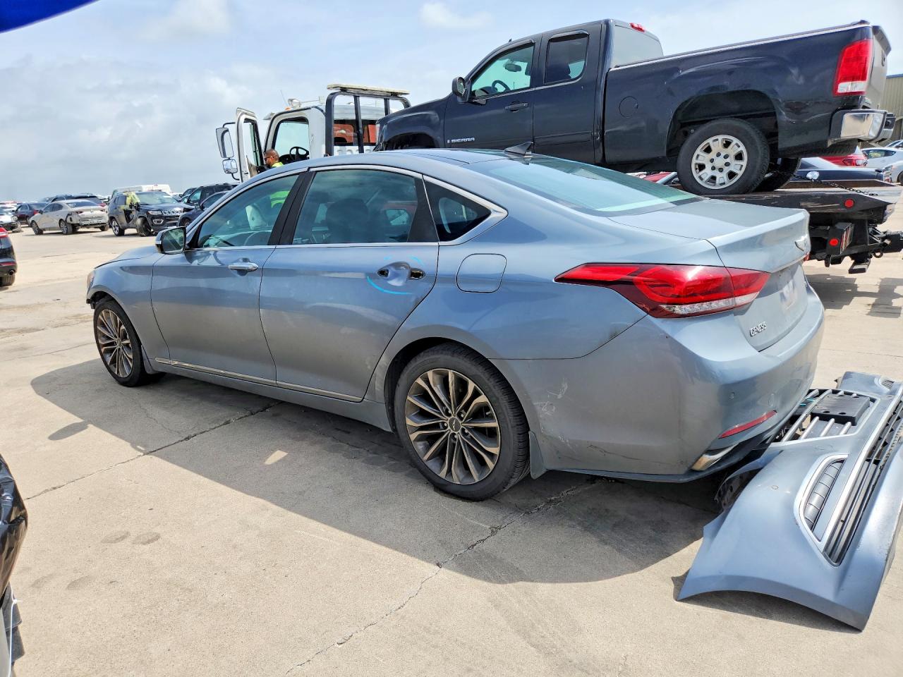 2015 Hyundai Genesis 3.8l Blue vin: KMHGN4JE2FU071702