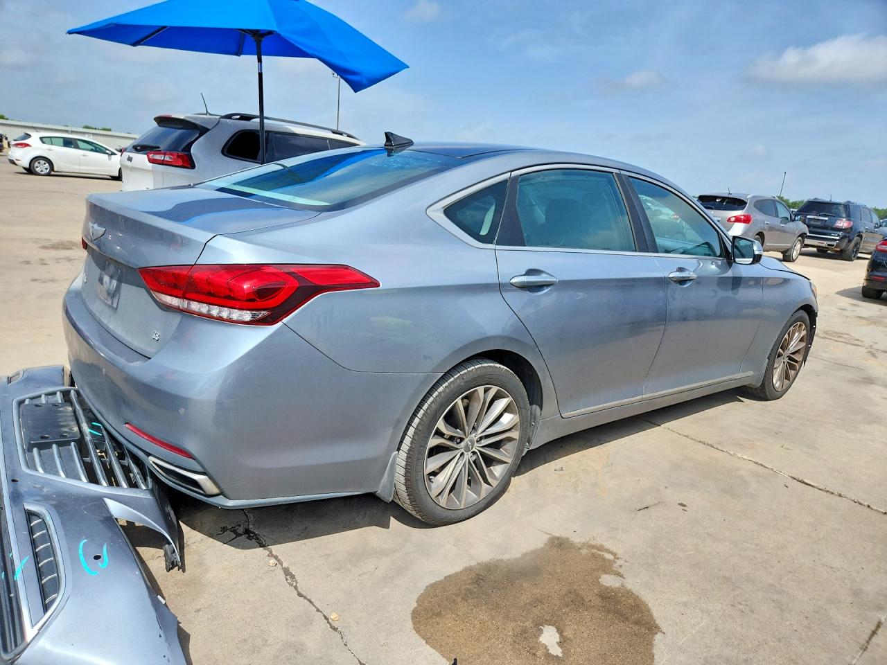 2015 Hyundai Genesis 3.8l Blue vin: KMHGN4JE2FU071702