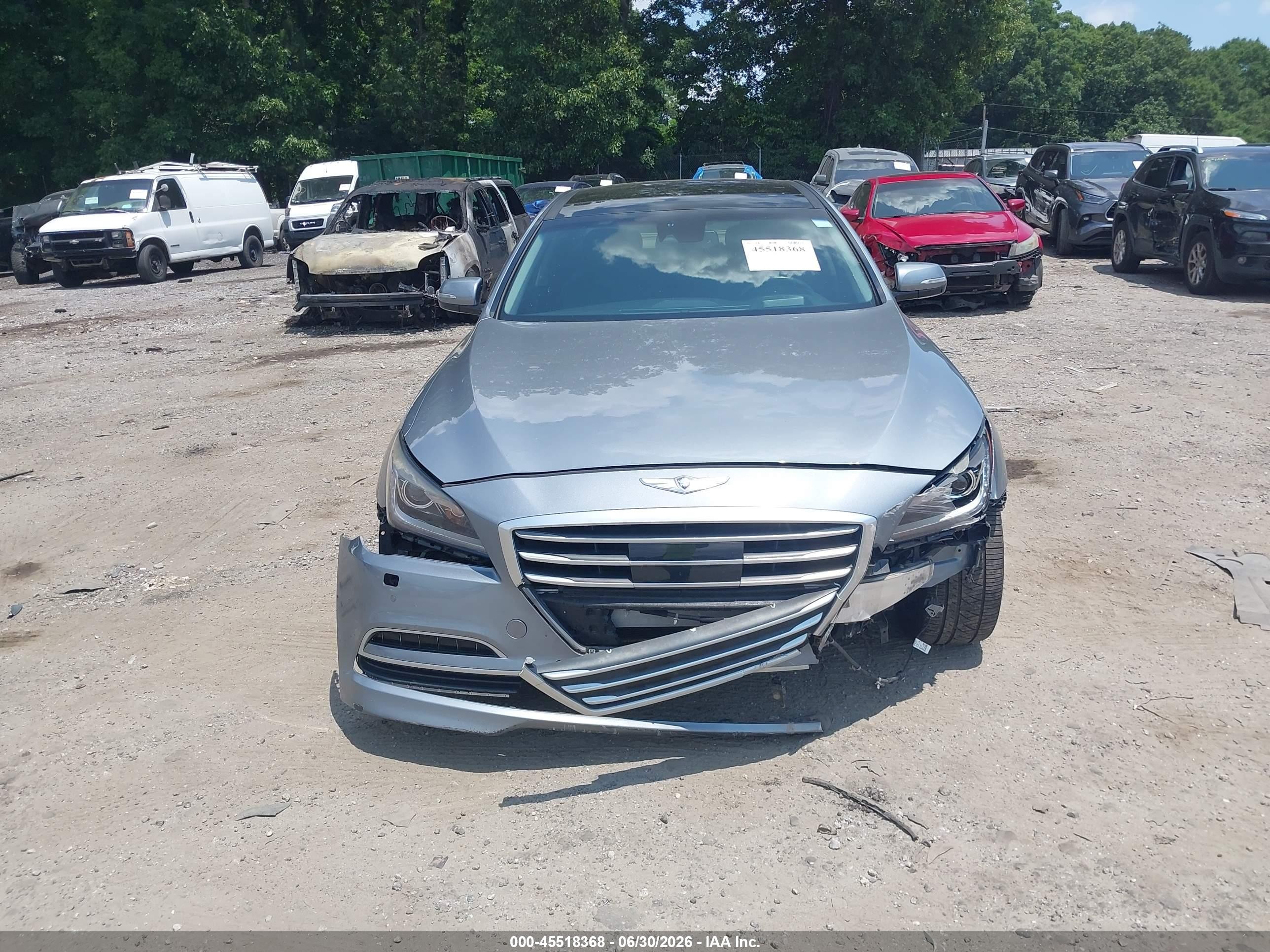 2015 Hyundai Genesis 3.8 Gray vin: KMHGN4JE2FU075510