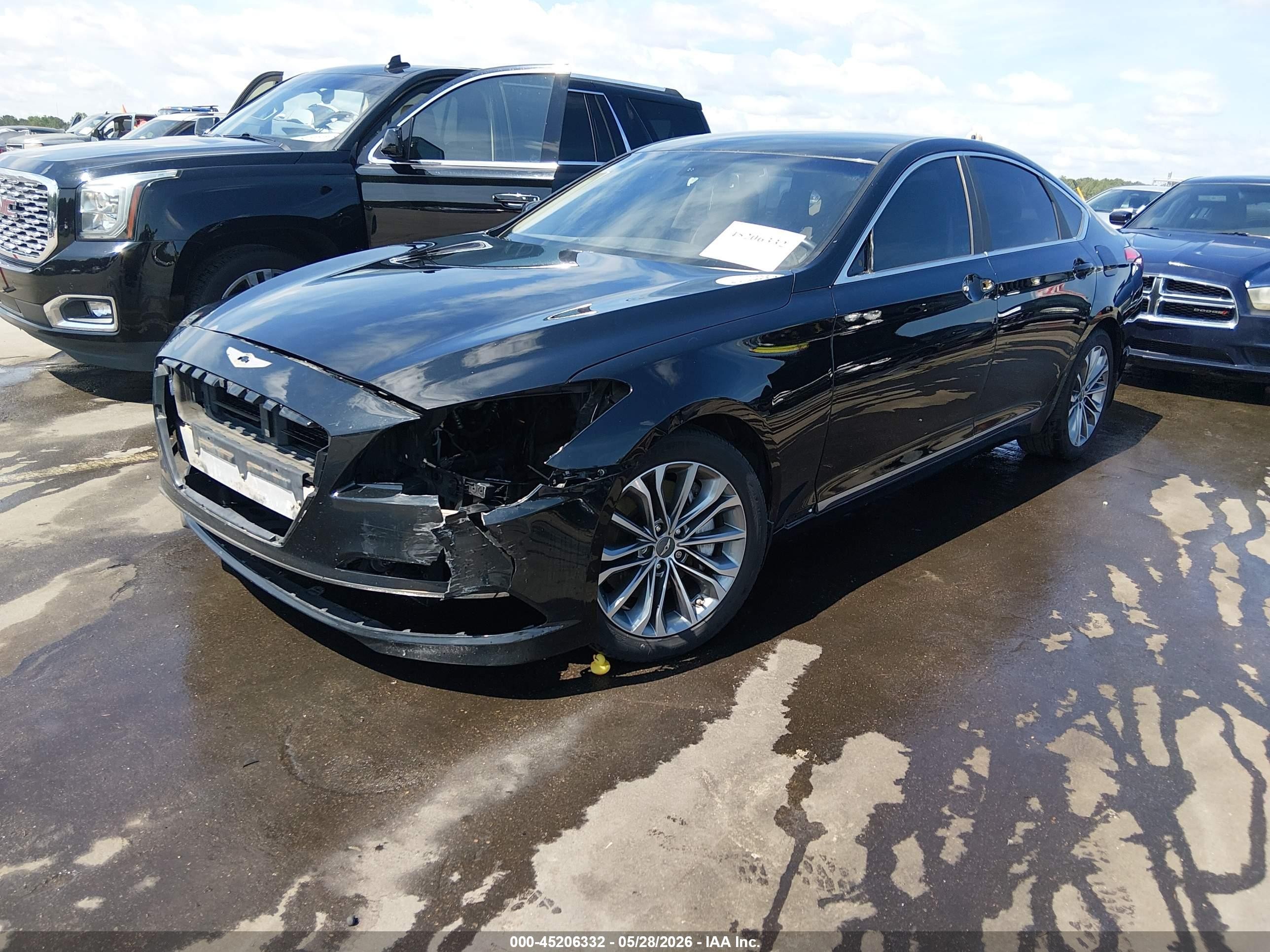 2015 Hyundai Genesis 3.8 Black vin: KMHGN4JE2FU078519