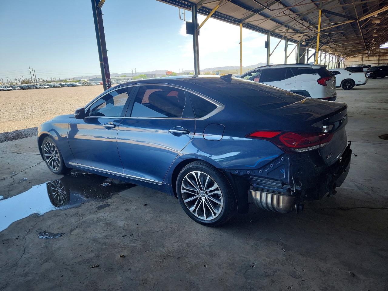 2015 Hyundai Genesis 3.8l Blue vin: KMHGN4JE2FU085986