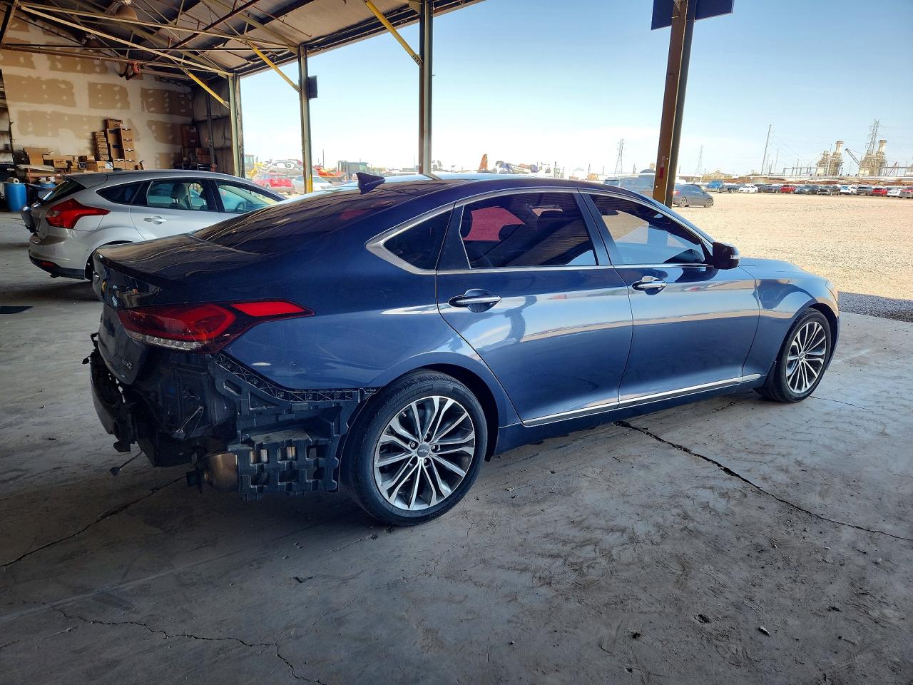 2015 Hyundai Genesis 3.8l Blue vin: KMHGN4JE2FU085986