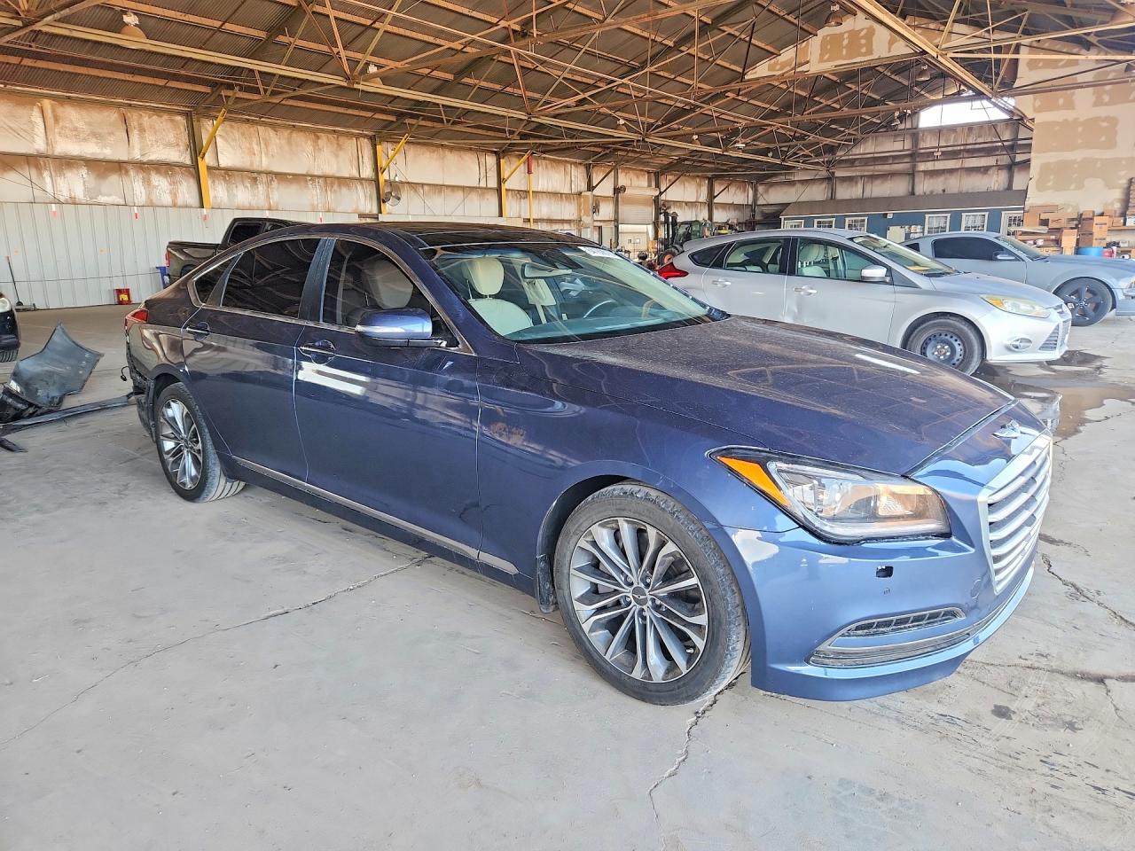 2015 Hyundai Genesis 3.8l Blue vin: KMHGN4JE2FU085986