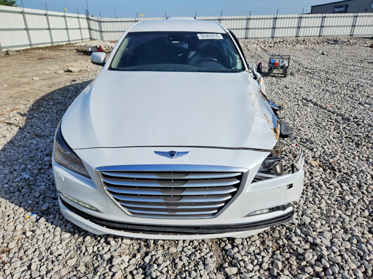 2015 Hyundai Genesis 3.8l White vin: KMHGN4JE2FU091674