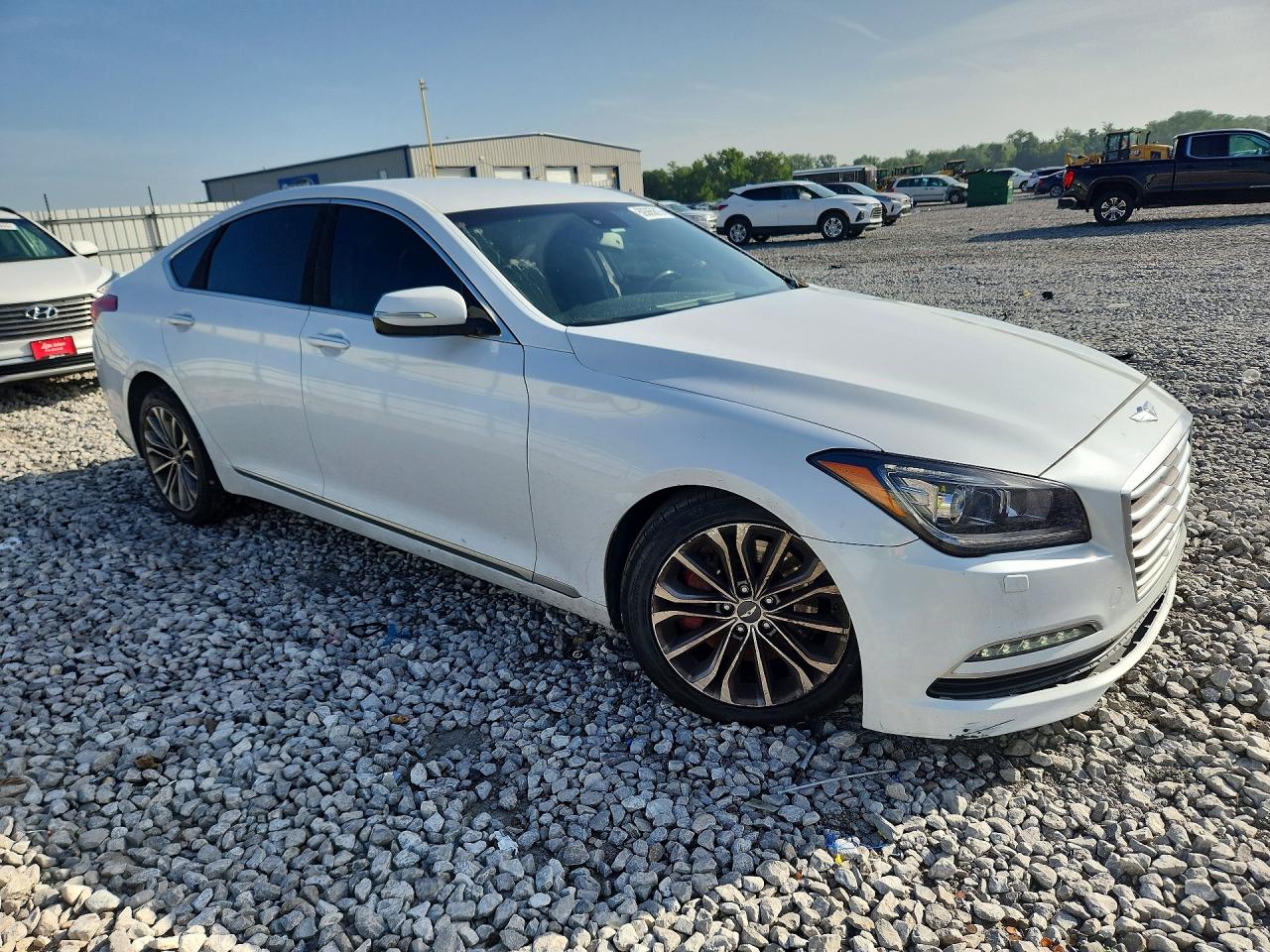 2015 Hyundai Genesis 3.8l White vin: KMHGN4JE2FU091674