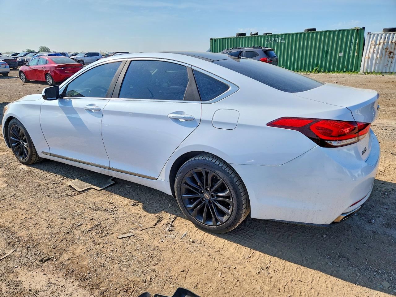 2015 Hyundai Genesis 3.8l White vin: KMHGN4JE2FU100695