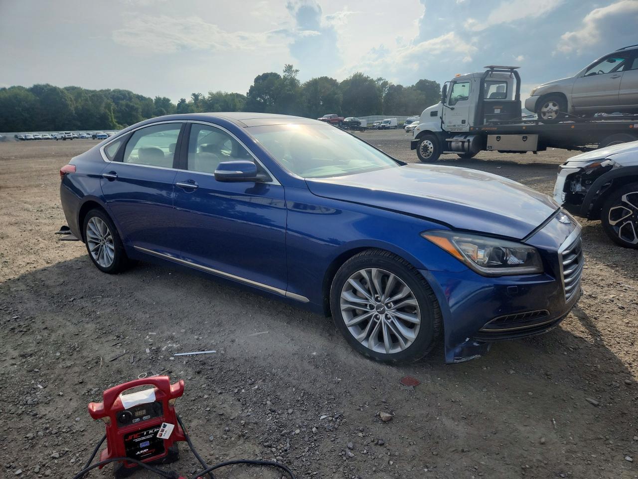 2015 Hyundai Genesis 3.8l Blue vin: KMHGN4JE2FU101829