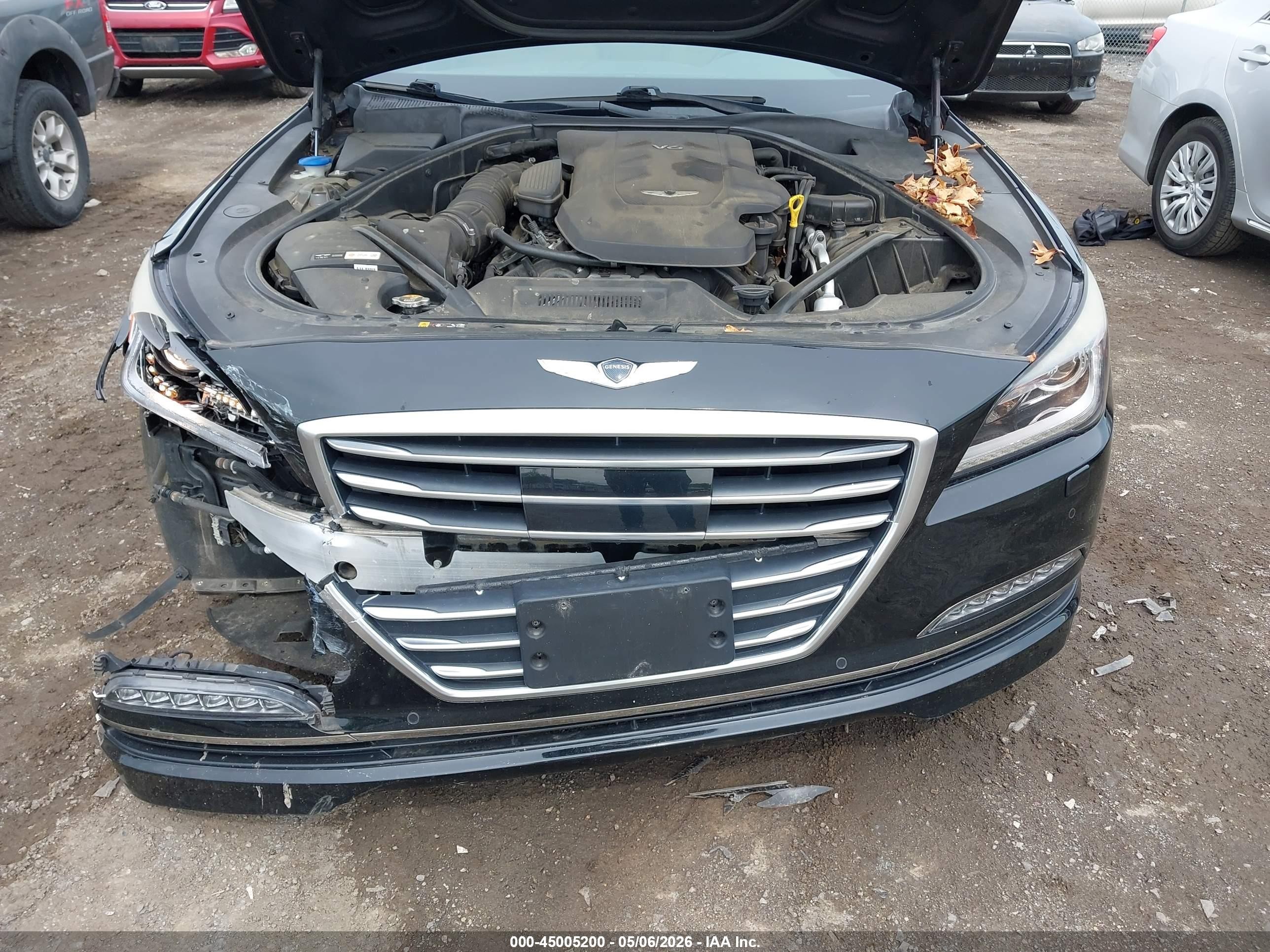 2017 Genesis G80 3.8 Черный vin: KMHGN4JE2HU182379