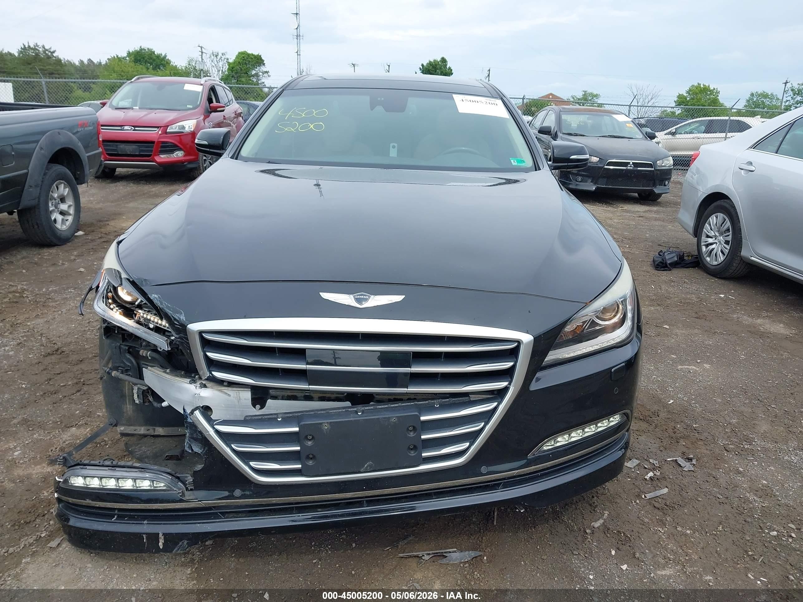 2017 Genesis G80 3.8 Черный vin: KMHGN4JE2HU182379