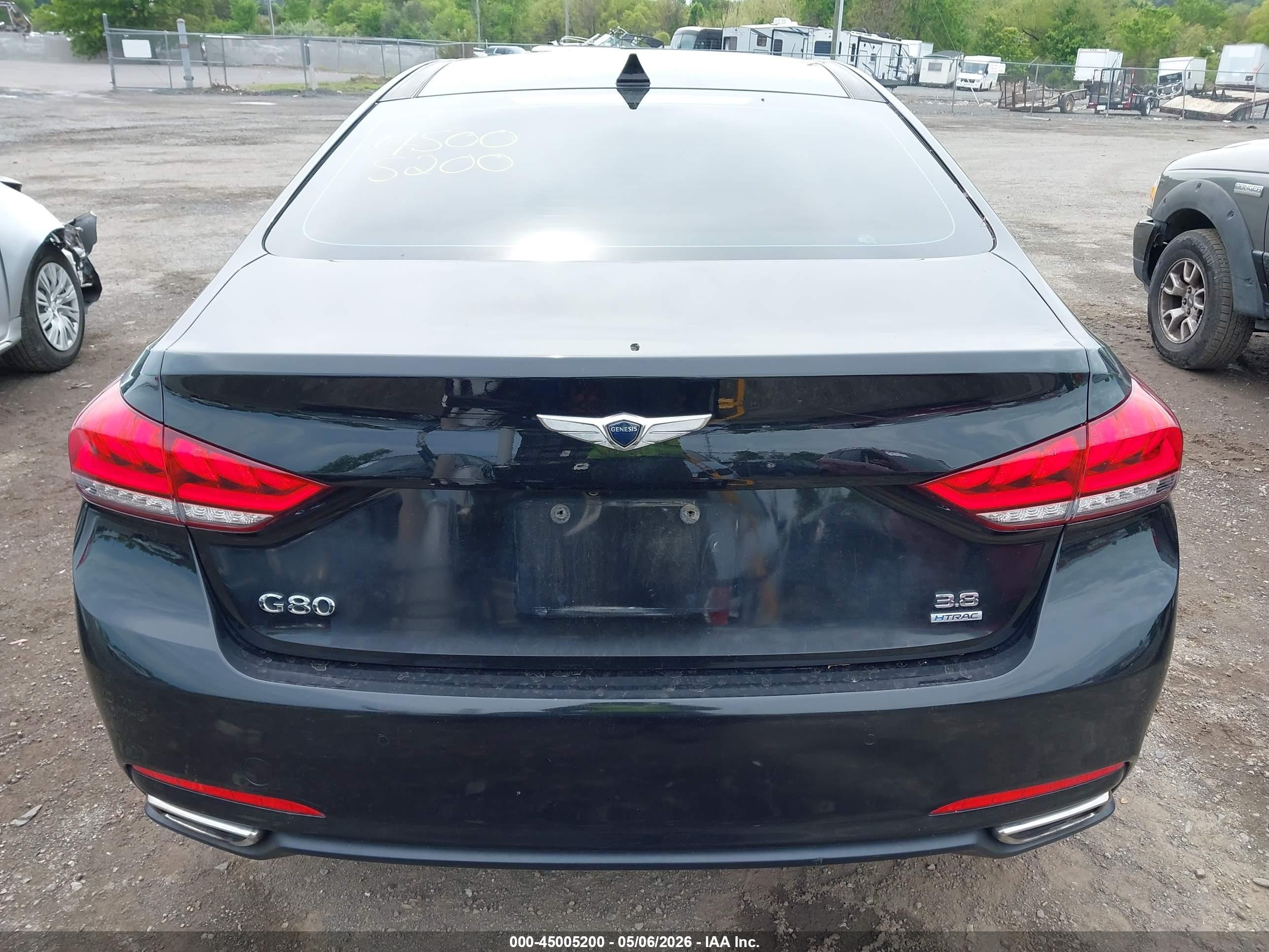 2017 Genesis G80 3.8 Черный vin: KMHGN4JE2HU182379