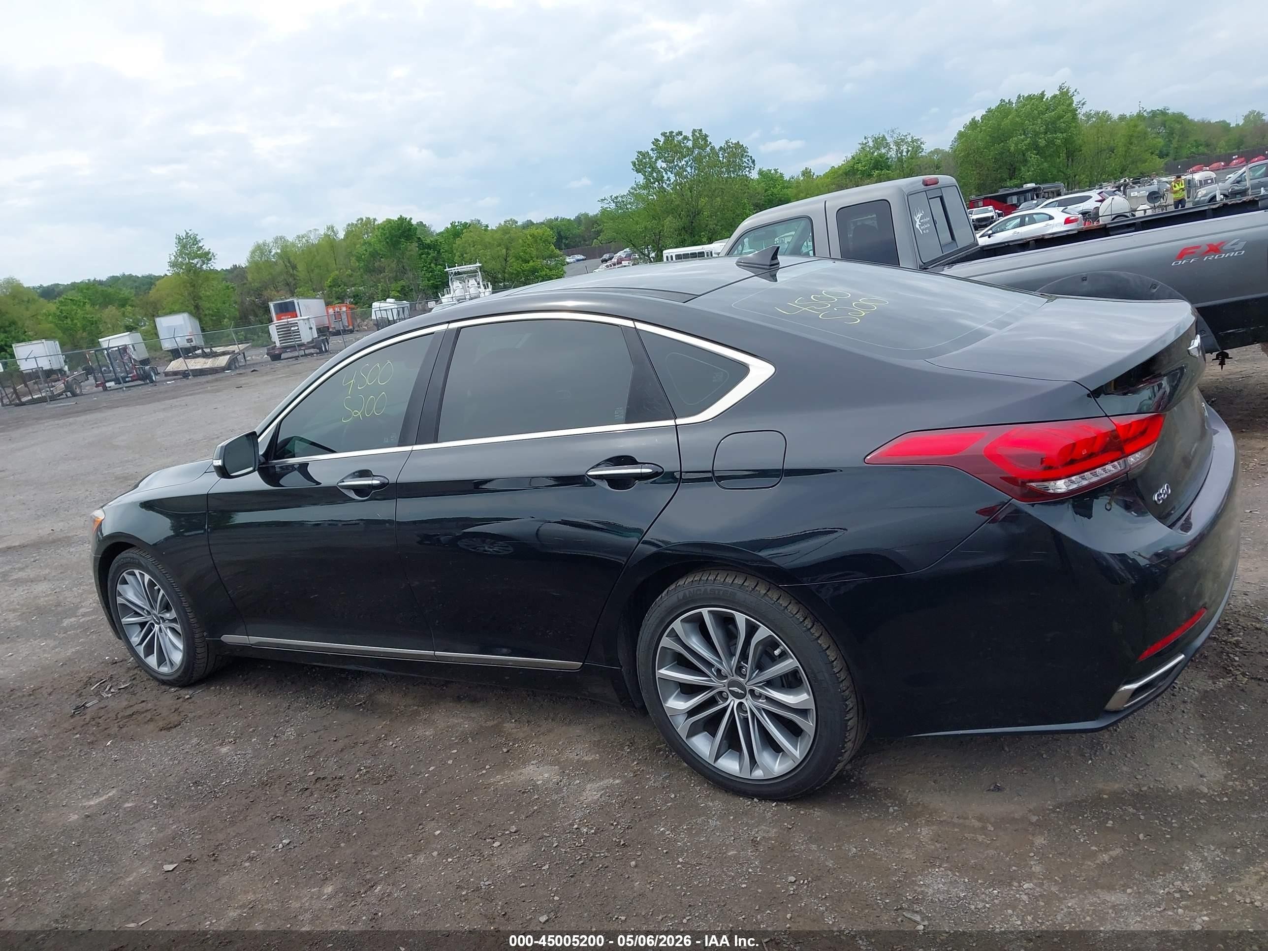 2017 Genesis G80 3.8 Черный vin: KMHGN4JE2HU182379