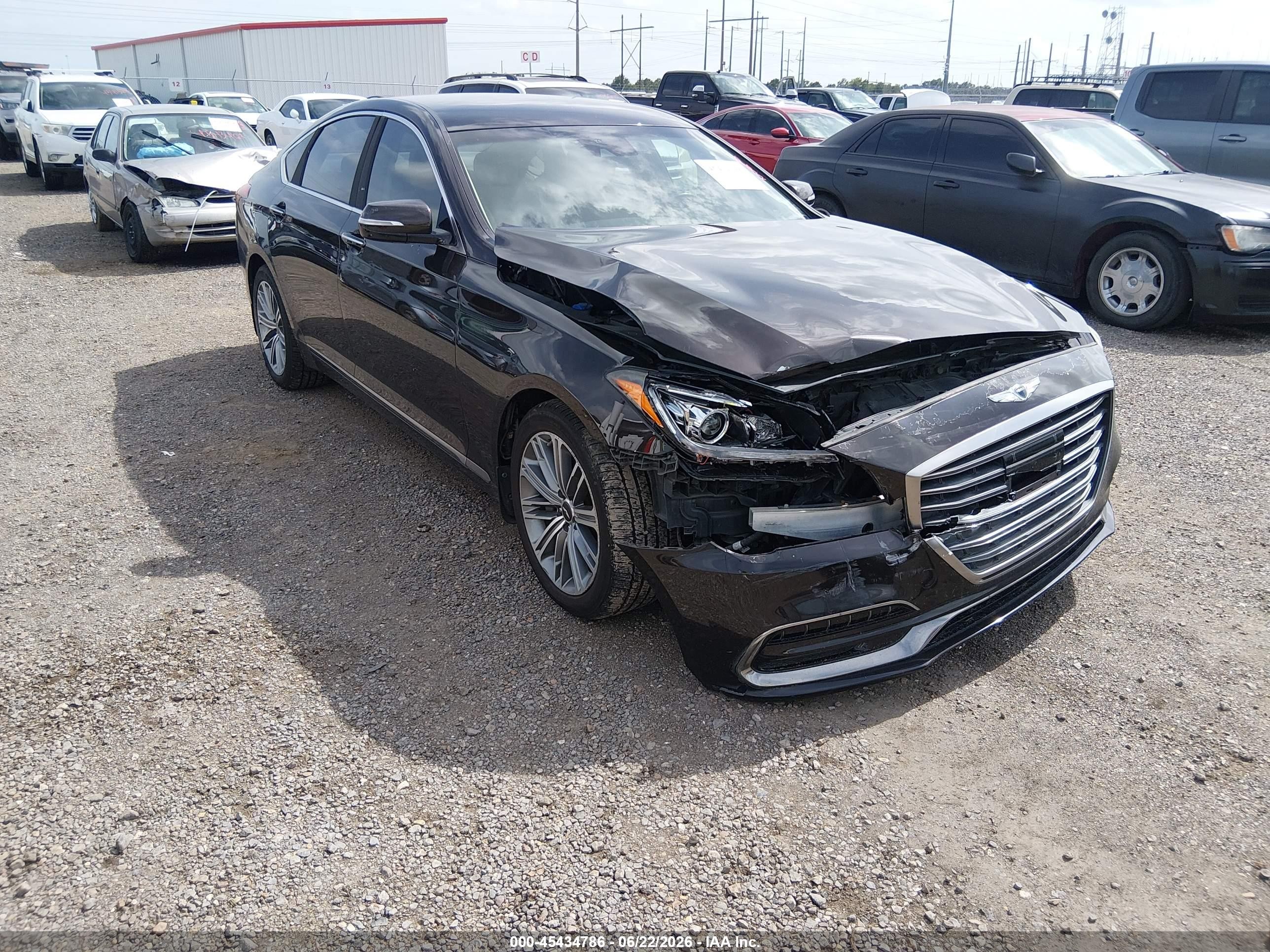 2018 Genesis G80 3.8 Black vin: KMHGN4JE2JU245602