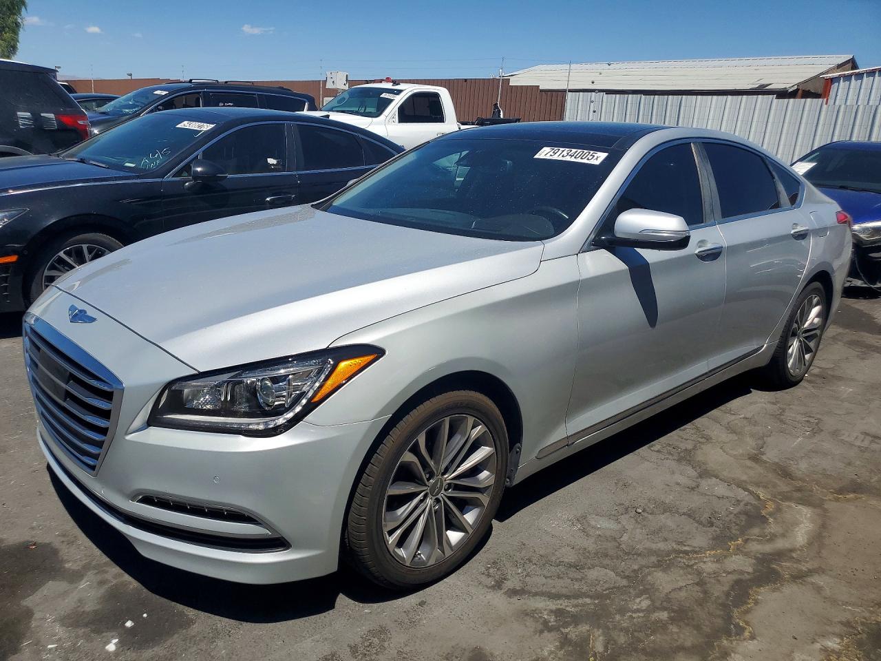 2015 Hyundai Genesis 3.8l Silver vin: KMHGN4JE3FU025733