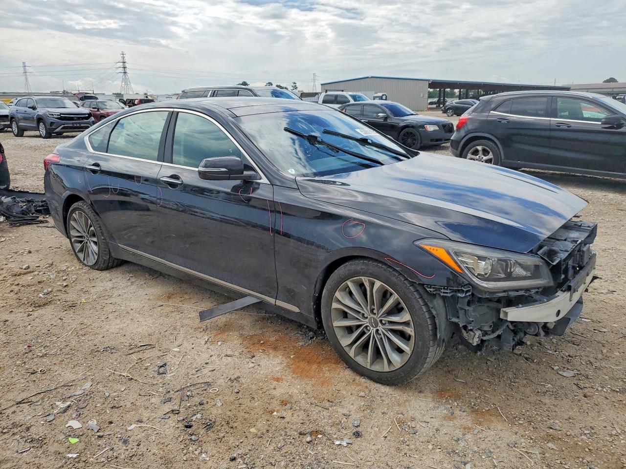 2015 Hyundai Genesis 3.8l Black vin: KMHGN4JE3FU032746