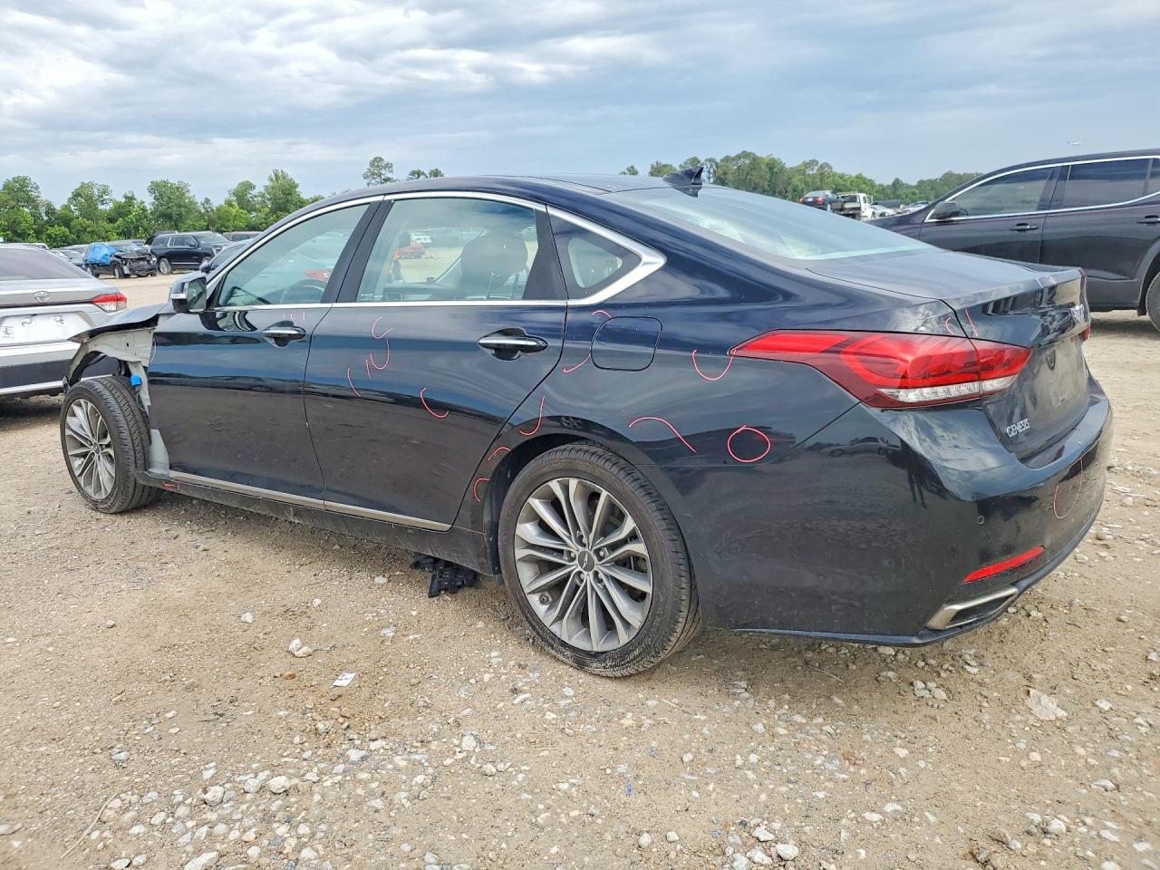 2015 Hyundai Genesis 3.8l Black vin: KMHGN4JE3FU032746
